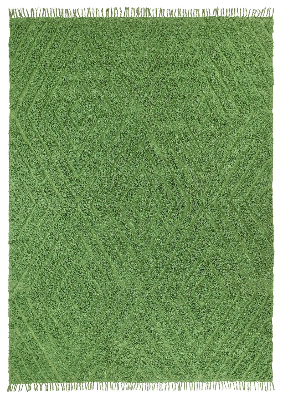 Hochflorteppiche - Amberley Natural Cotton Shaggy (grün)