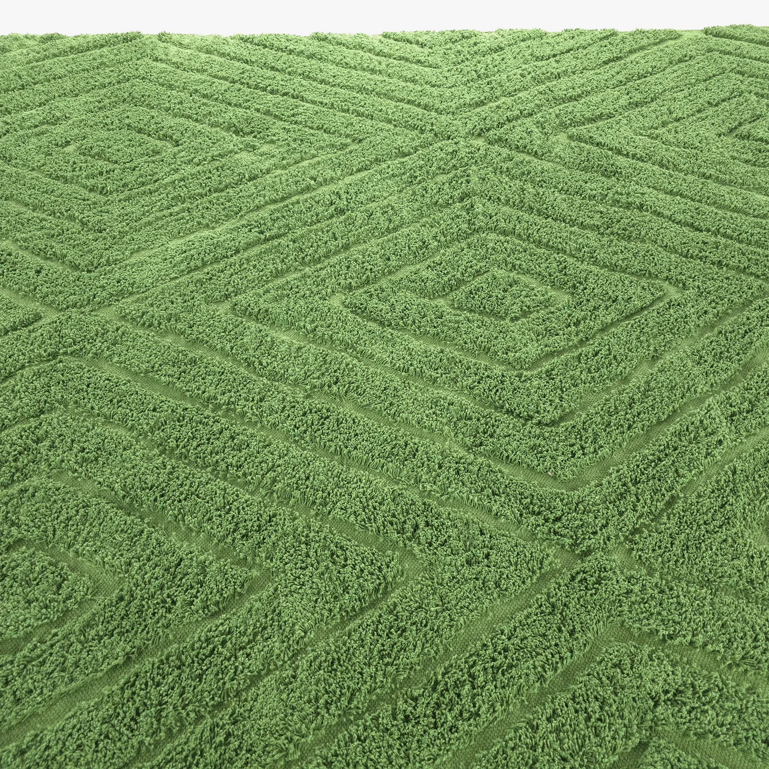 Hochflorteppiche - Amberley Natural Cotton Shaggy (grün)