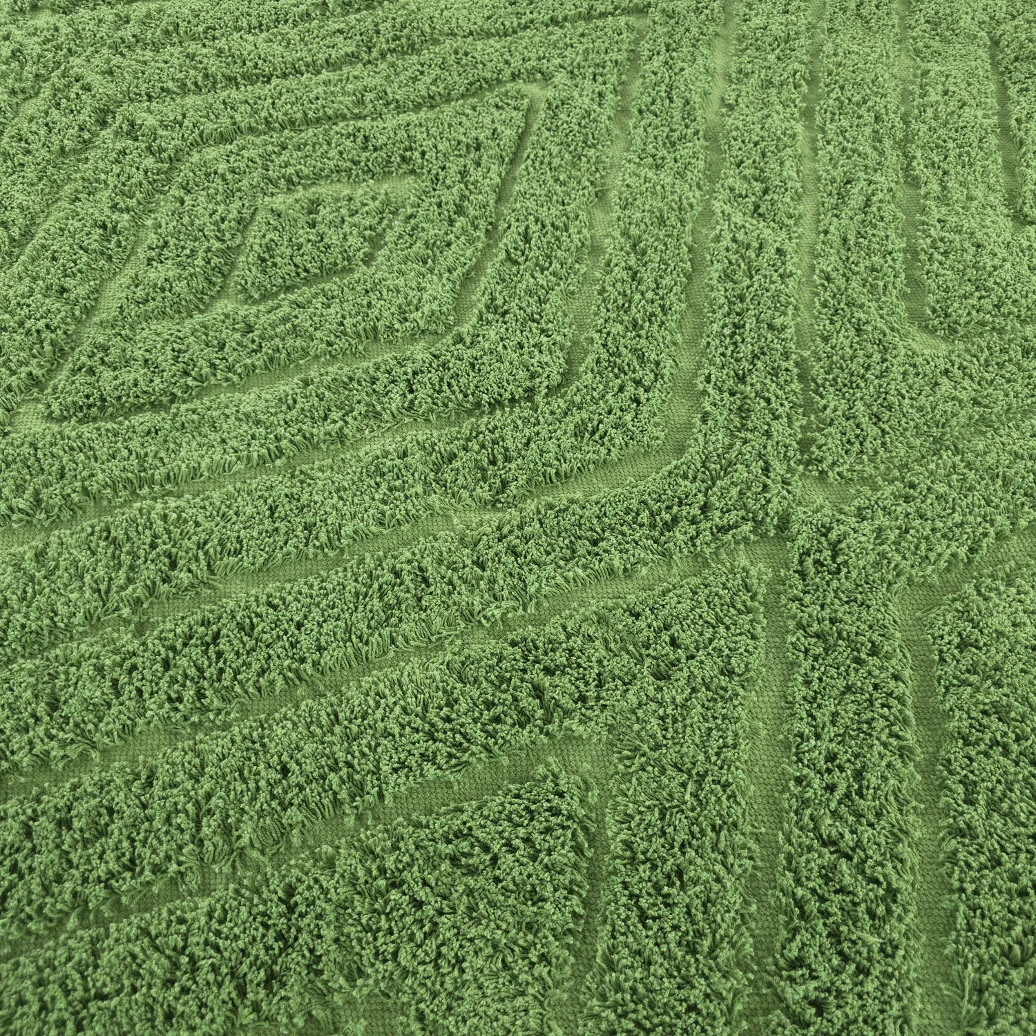 Hochflorteppiche - Amberley Natural Cotton Shaggy (grün)
