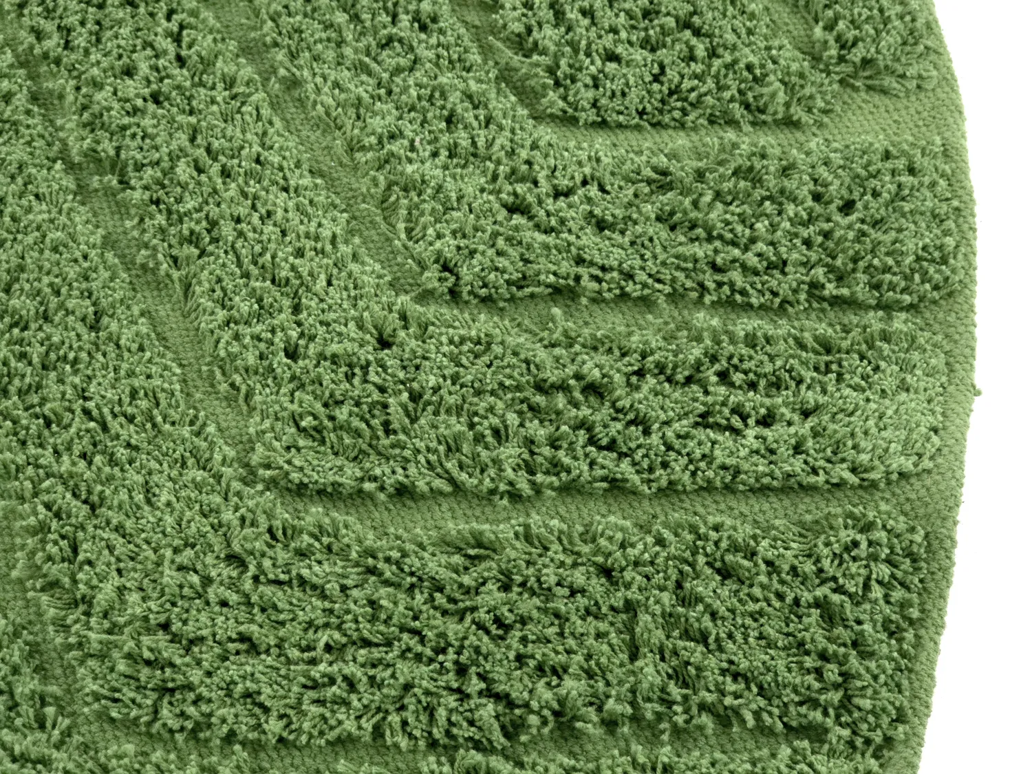 Runde Teppiche - Amberley Natural Cotton Shaggy (grün)