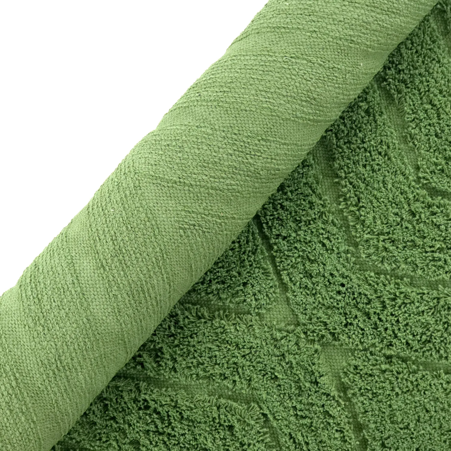 Runde Teppiche - Amberley Natural Cotton Shaggy (grün)