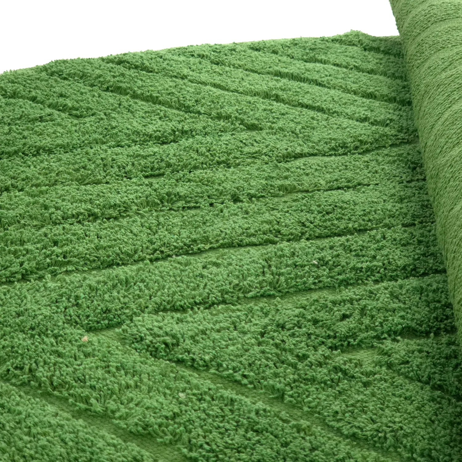 Runde Teppiche - Amberley Natural Cotton Shaggy (grün)