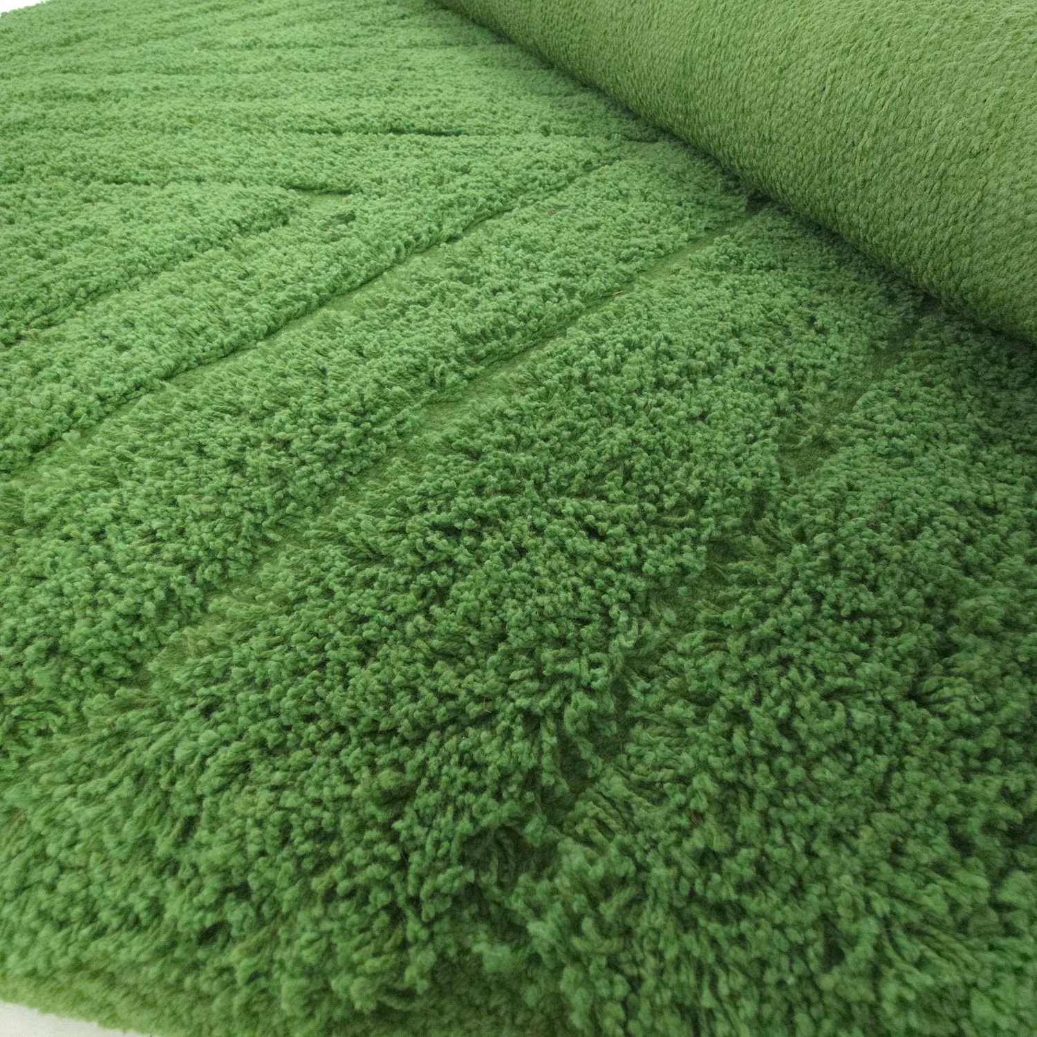 Runde Teppiche - Amberley Natural Cotton Shaggy (grün)