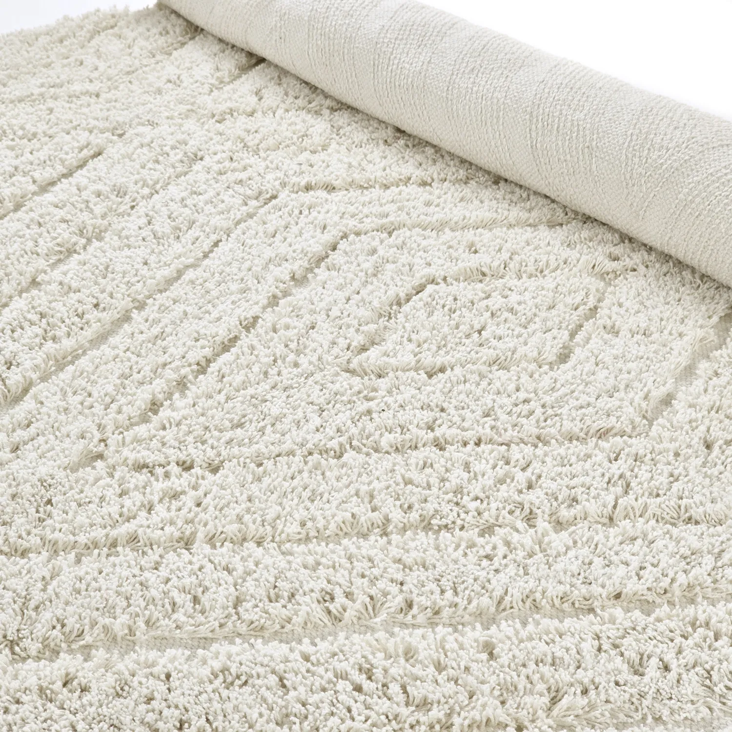 Tapis shaggy - Amberley Natural Cotton Shaggy (umazano bela)