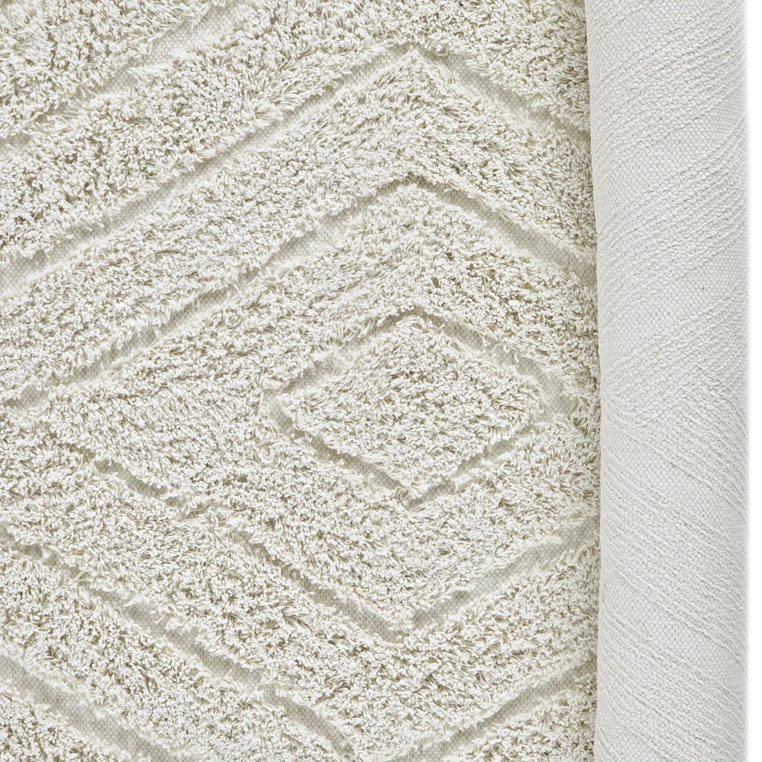 Tapis shaggy - Amberley Natural Cotton Shaggy (umazano bela)