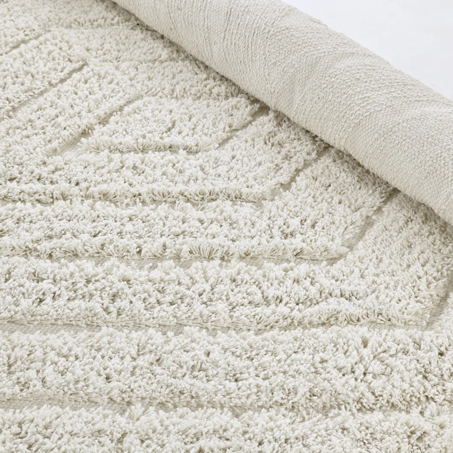 Runde Teppiche - Amberley Natural Cotton Shaggy (cremefarben)
