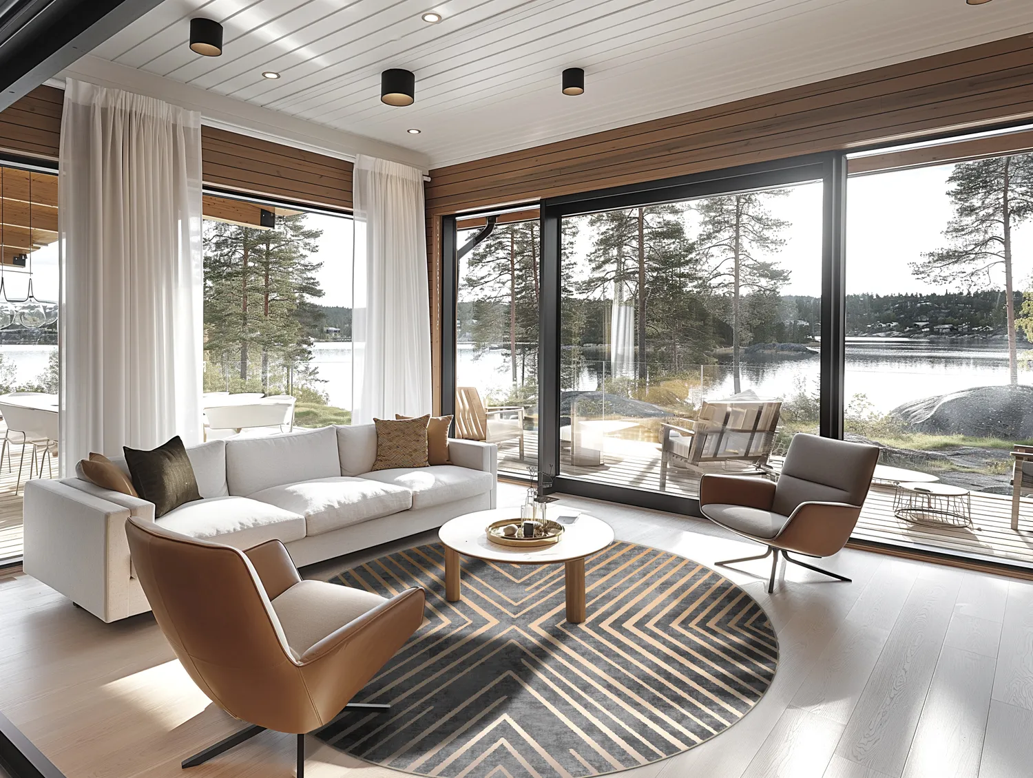 Tapis rond - Amorgos (cloud)