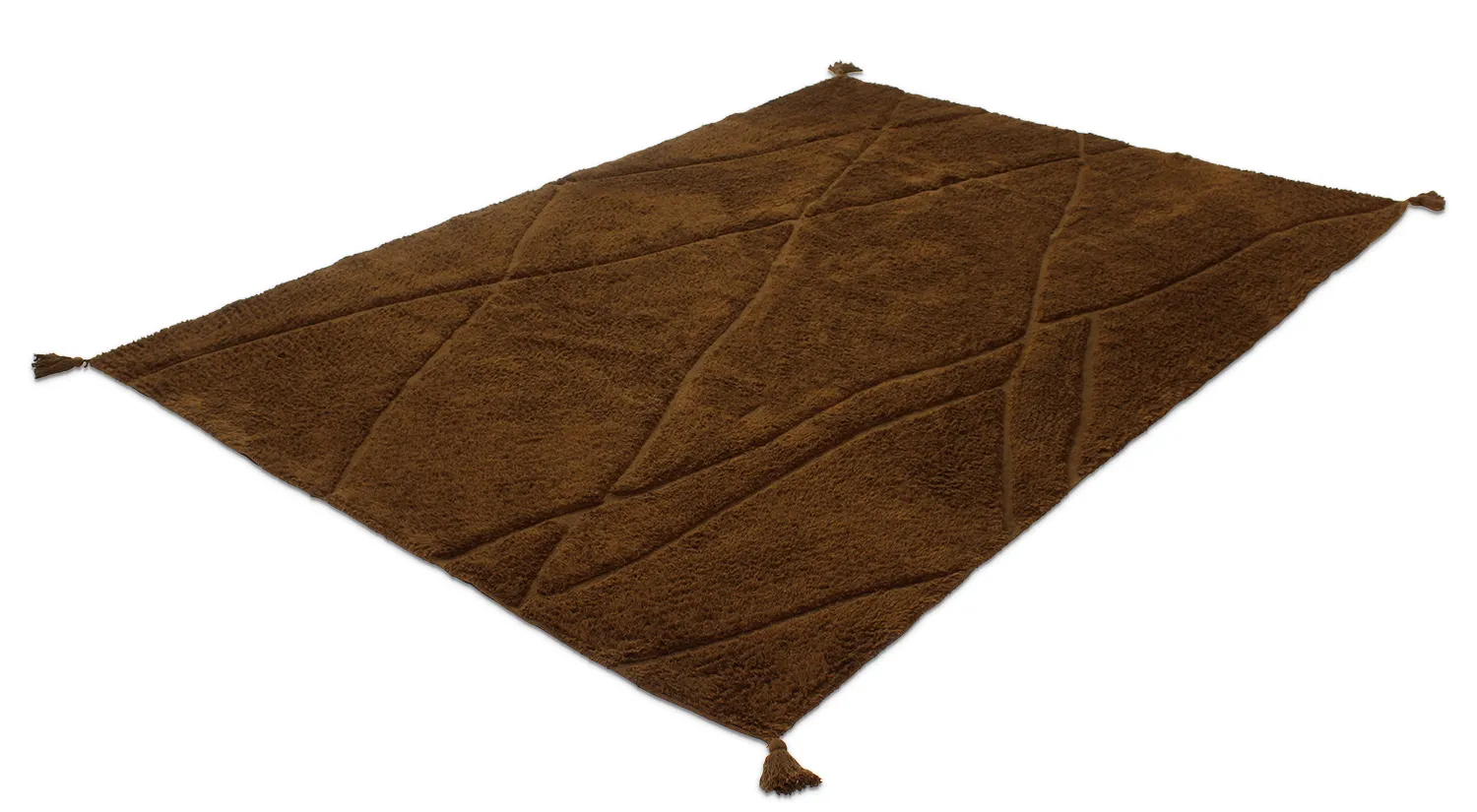 Tapis shaggy - Andrea Natural Cotton Shaggy (marron)