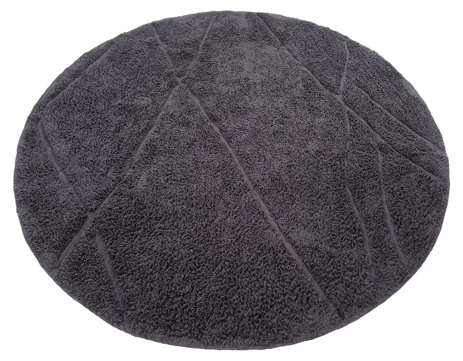 Runde Teppiche - Andrea Natural Cotton Shaggy (schwarz)