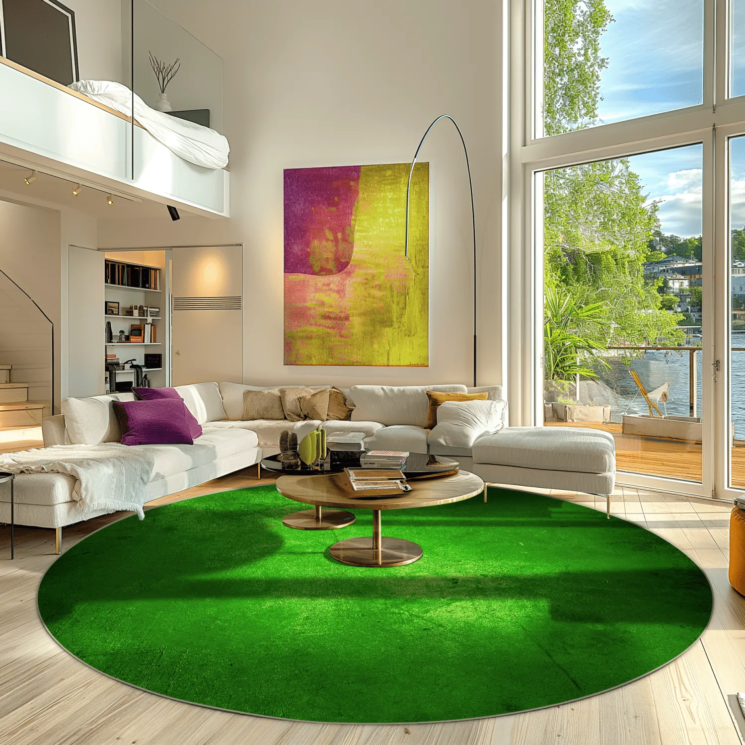 Rund Teppich - Anzio (grün)