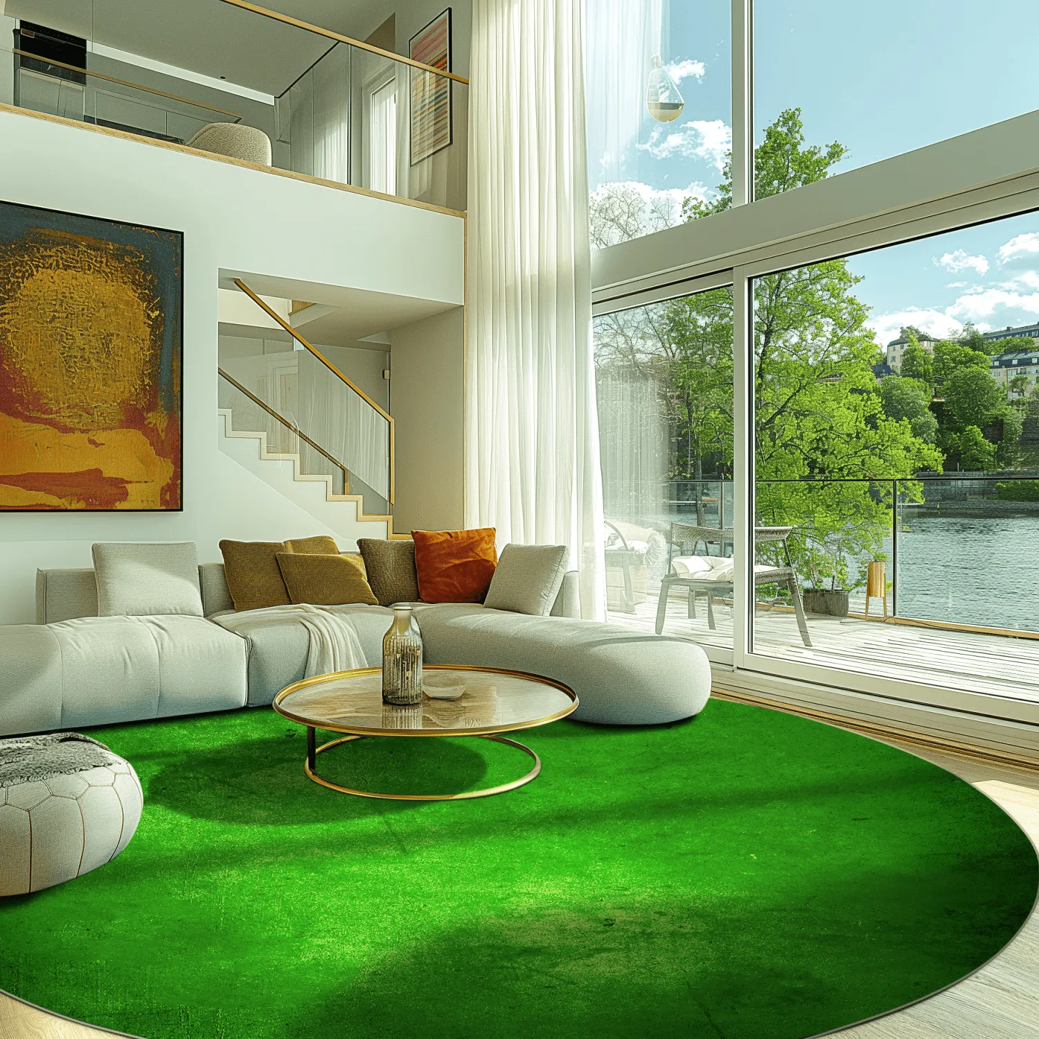 Rund Teppich - Anzio (grün)