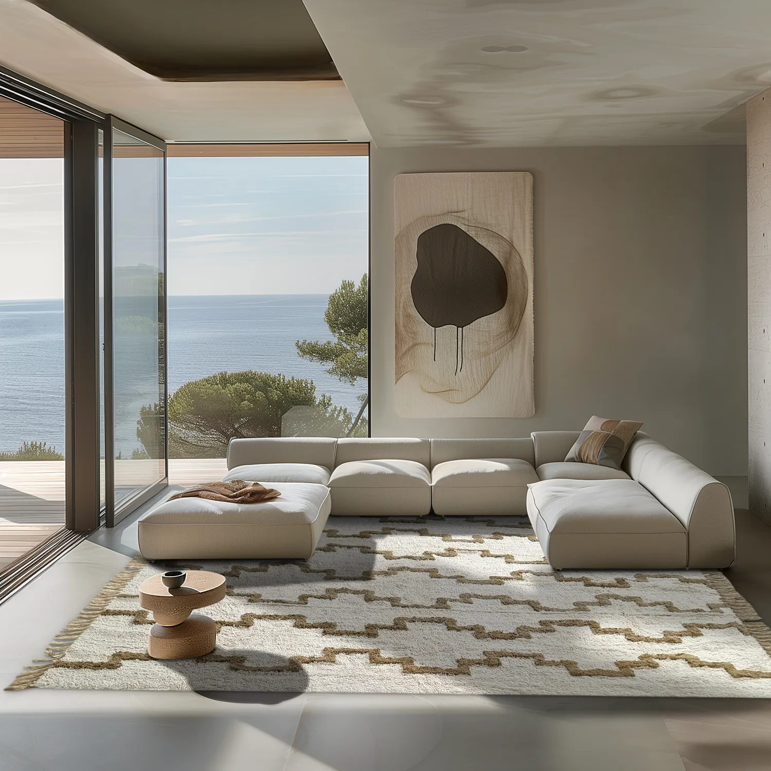 Hochflorteppiche - Arlon Natural Cotton Shaggy (beige)