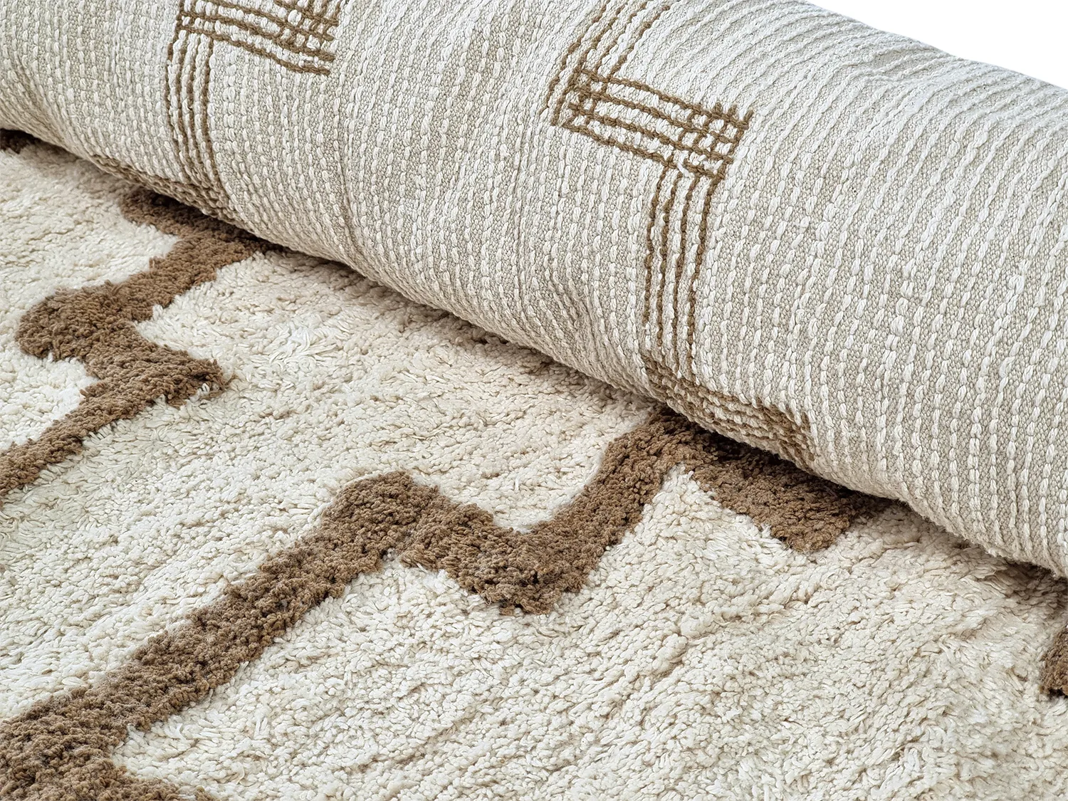 Hochflorteppiche - Arlon Natural Cotton Shaggy (beige)