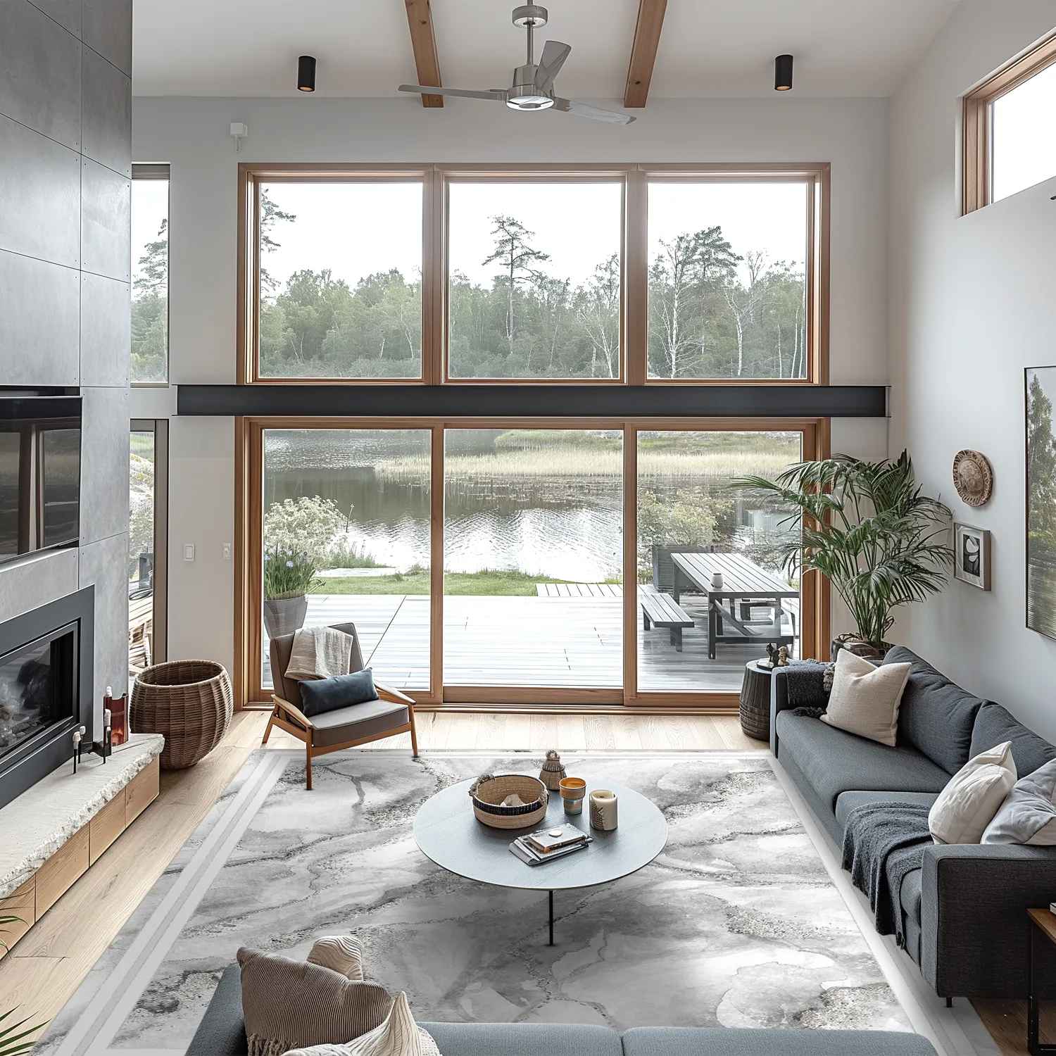 Wilton-Teppich - Attika (grau/weiß)