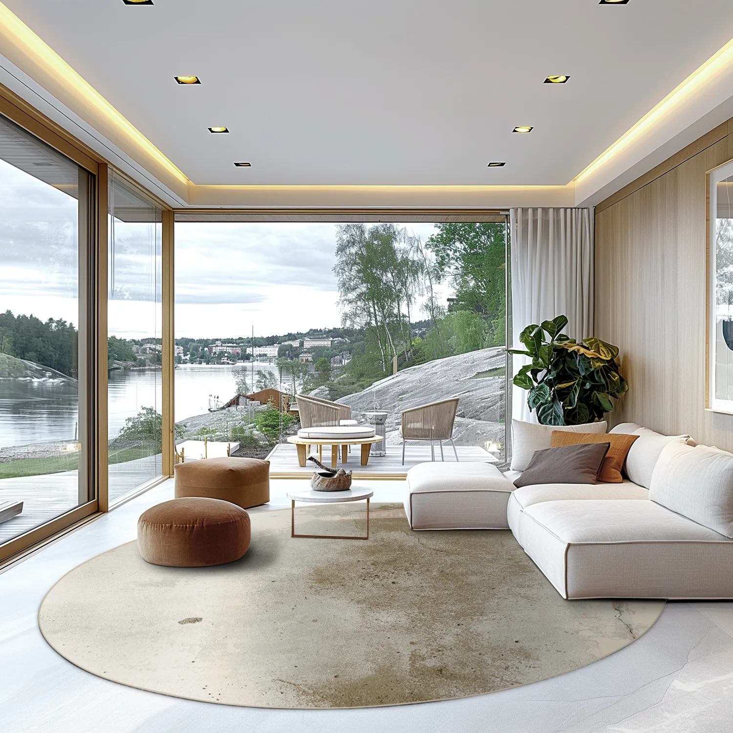 Rund Teppich - Aurelia (beige)