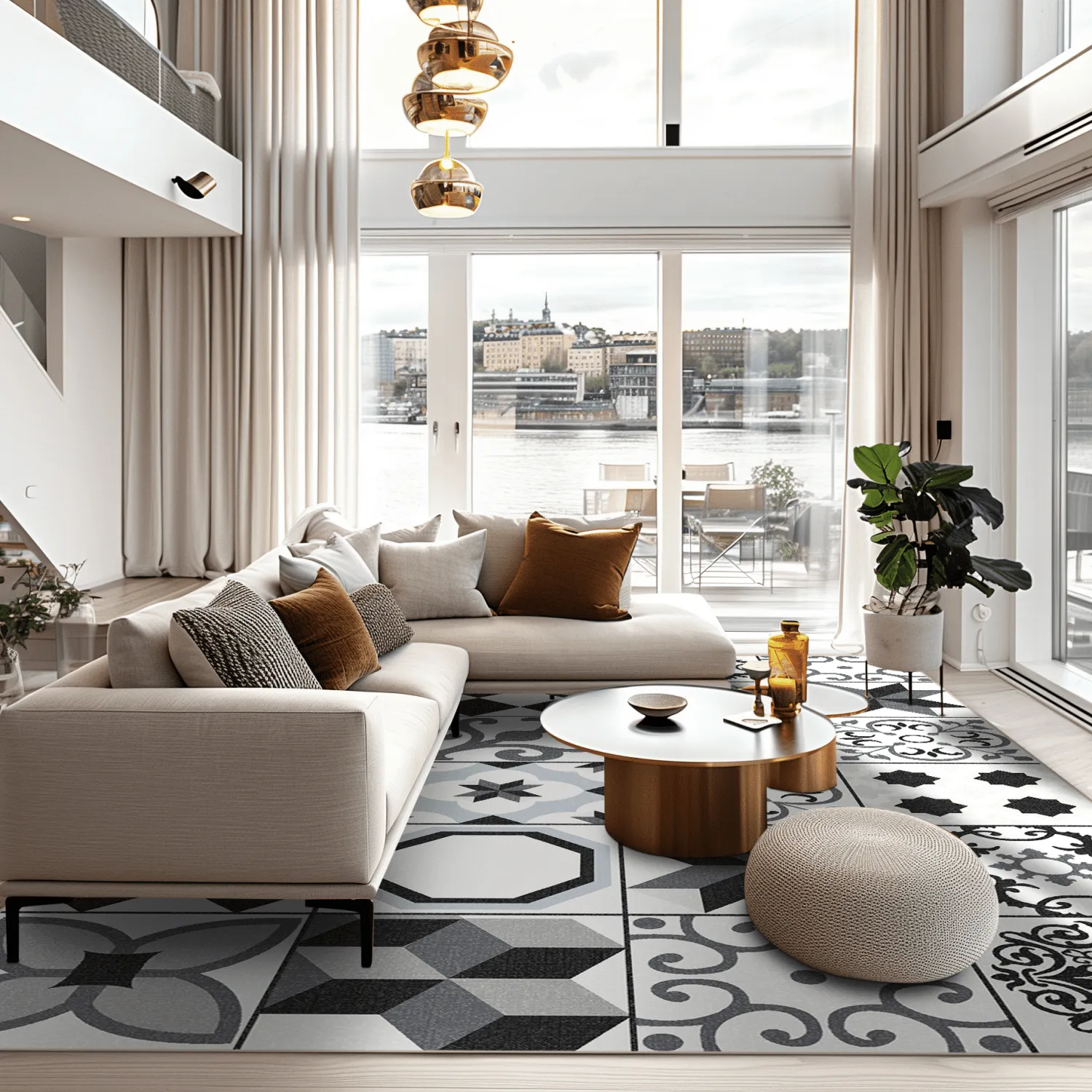 Tapis Wilton - Avent (beige/noir)