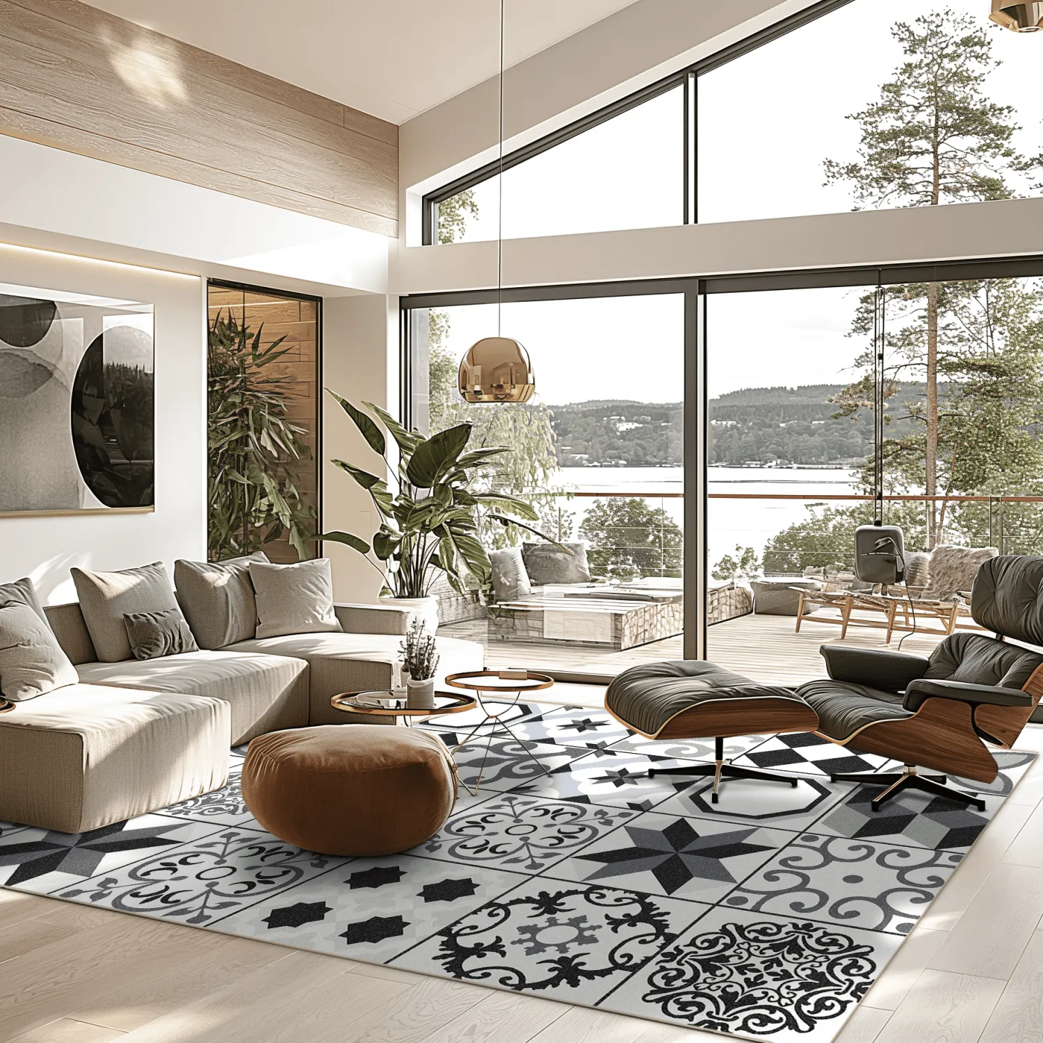 Tapis Wilton - Avent (beige/noir)