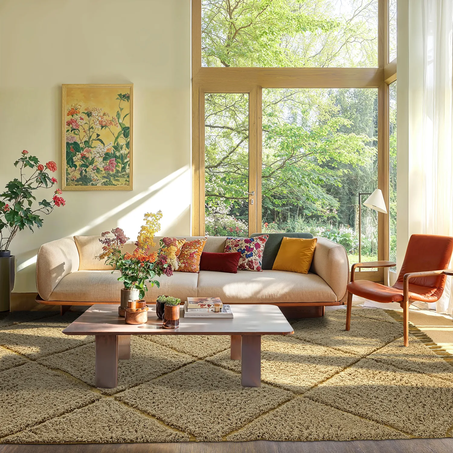 Hochflorteppiche - Bellevue Natural Cotton Shaggy (beige/braun)