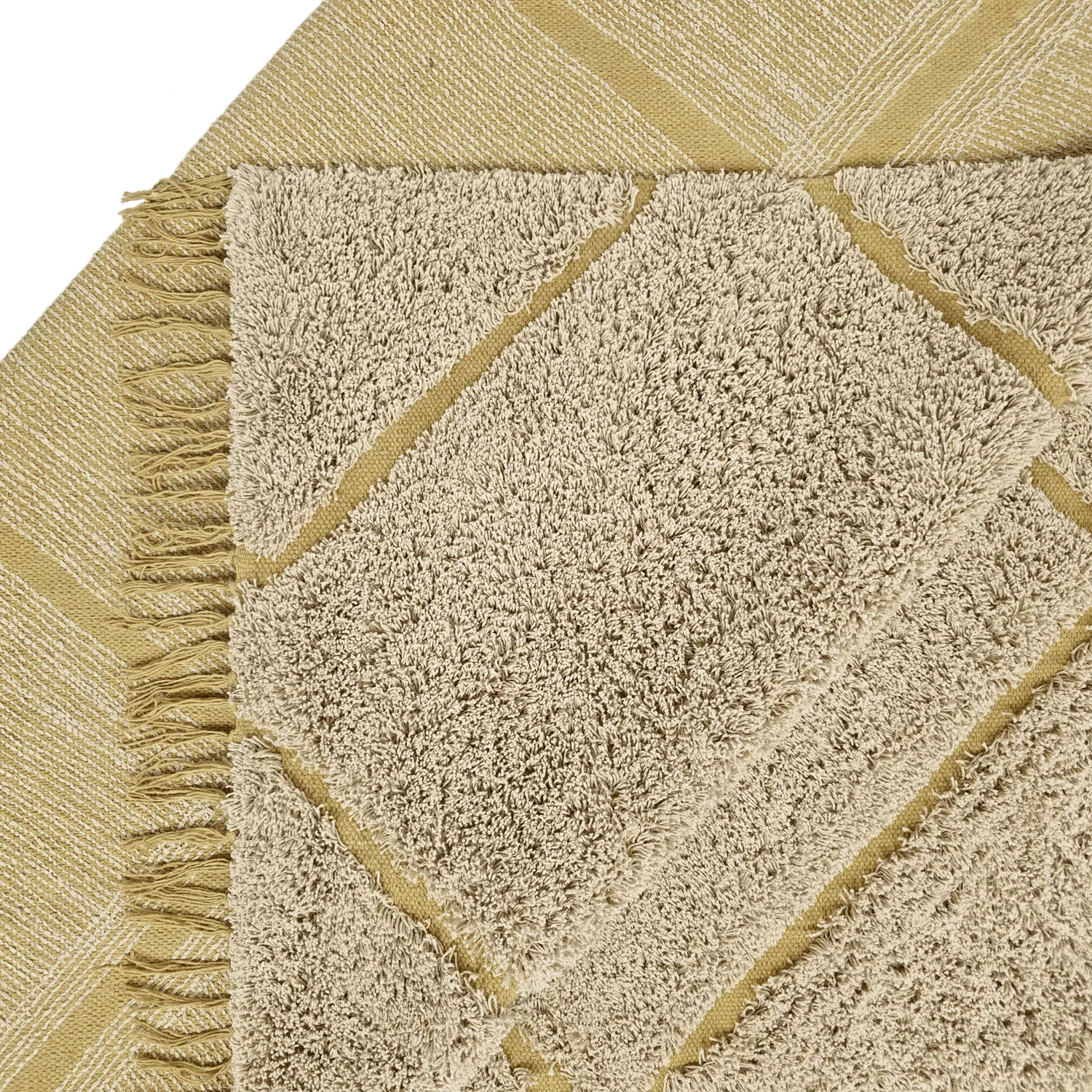 Hochflorteppiche - Bellevue Natural Cotton Shaggy (beige/braun)