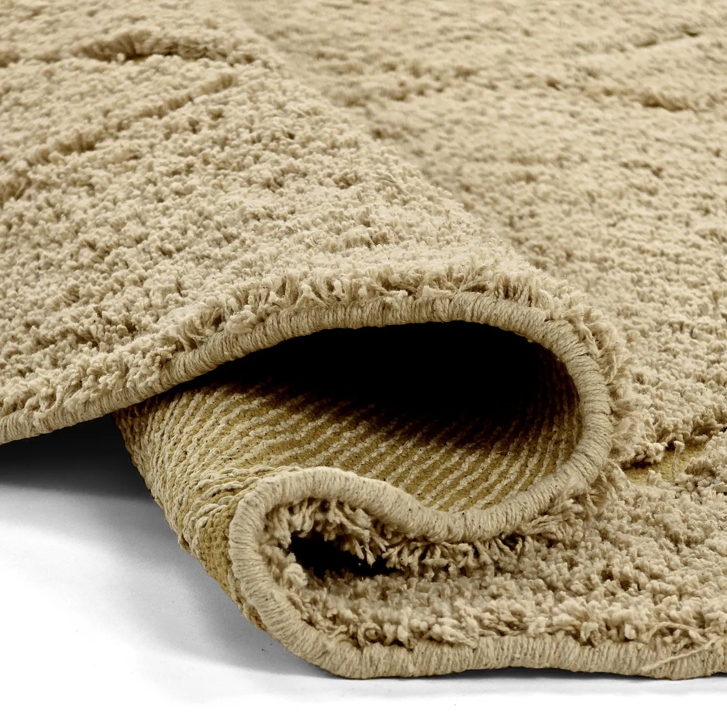 Runde Teppiche - Bellevue Natural Cotton Shaggy (beige/braun)
