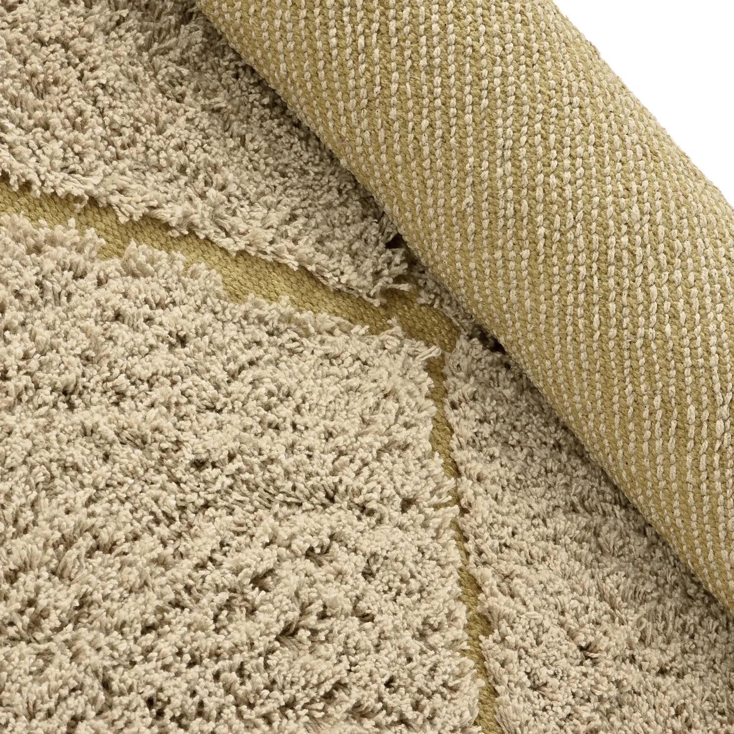 Runde Teppiche - Bellevue Natural Cotton Shaggy (beige/braun)