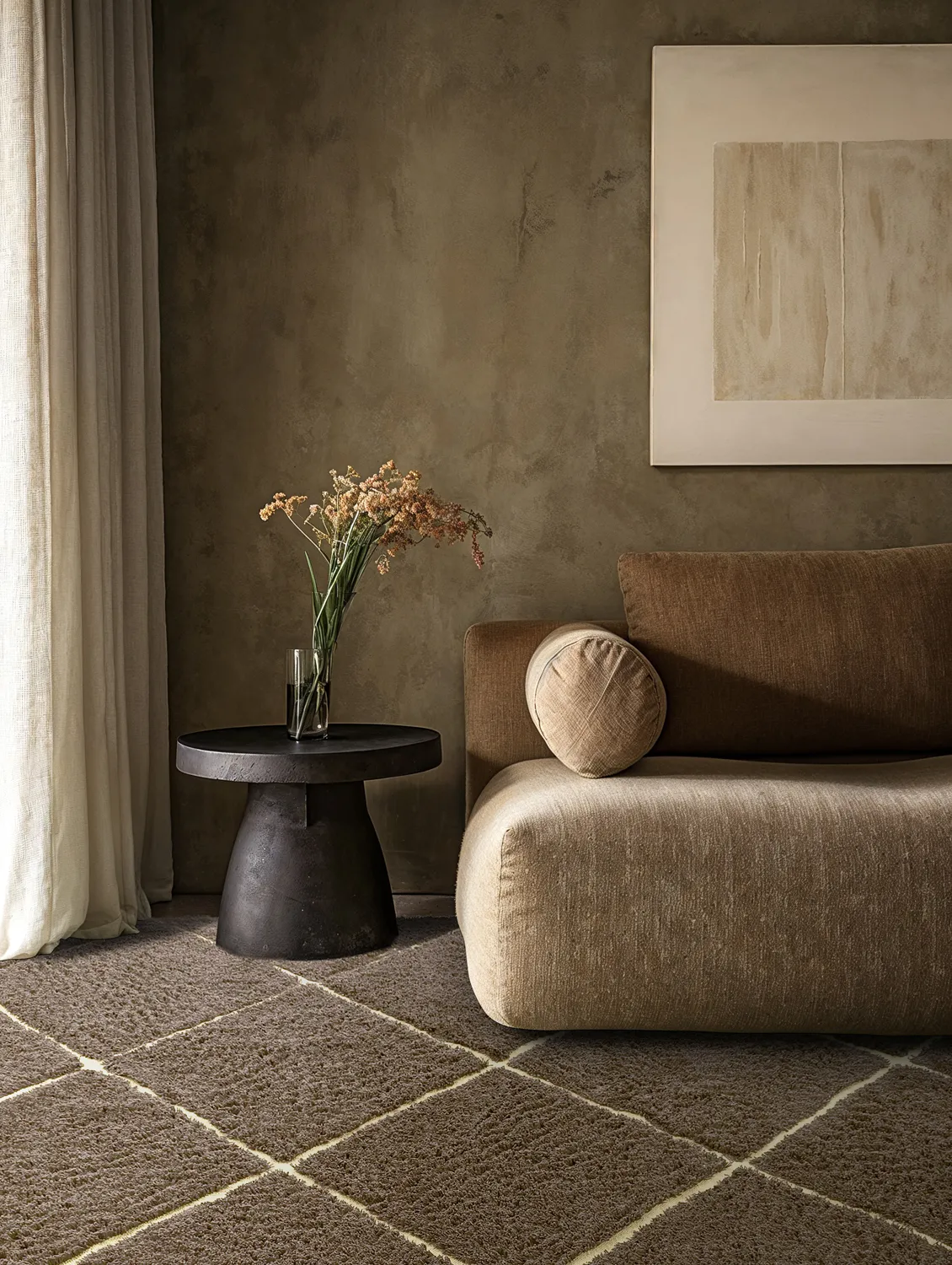 Hochflorteppiche - Bellevue Natural Cotton Shaggy (braun/gelb)