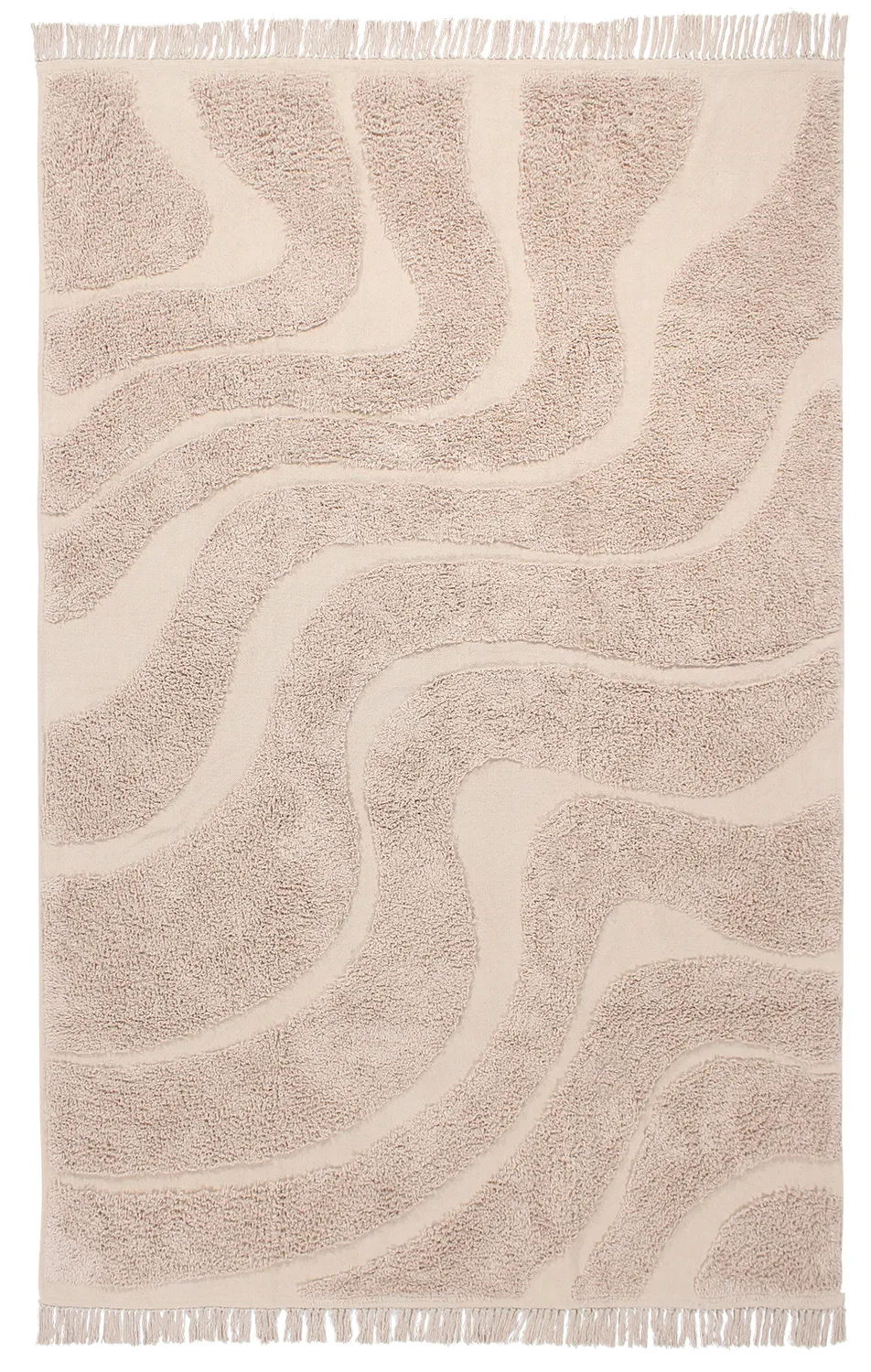 Tapis shaggy - Bonnie Natural Cotton Shaggy (beige)