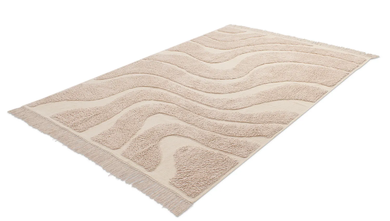 Tapis shaggy - Bonnie Natural Cotton Shaggy (beige)