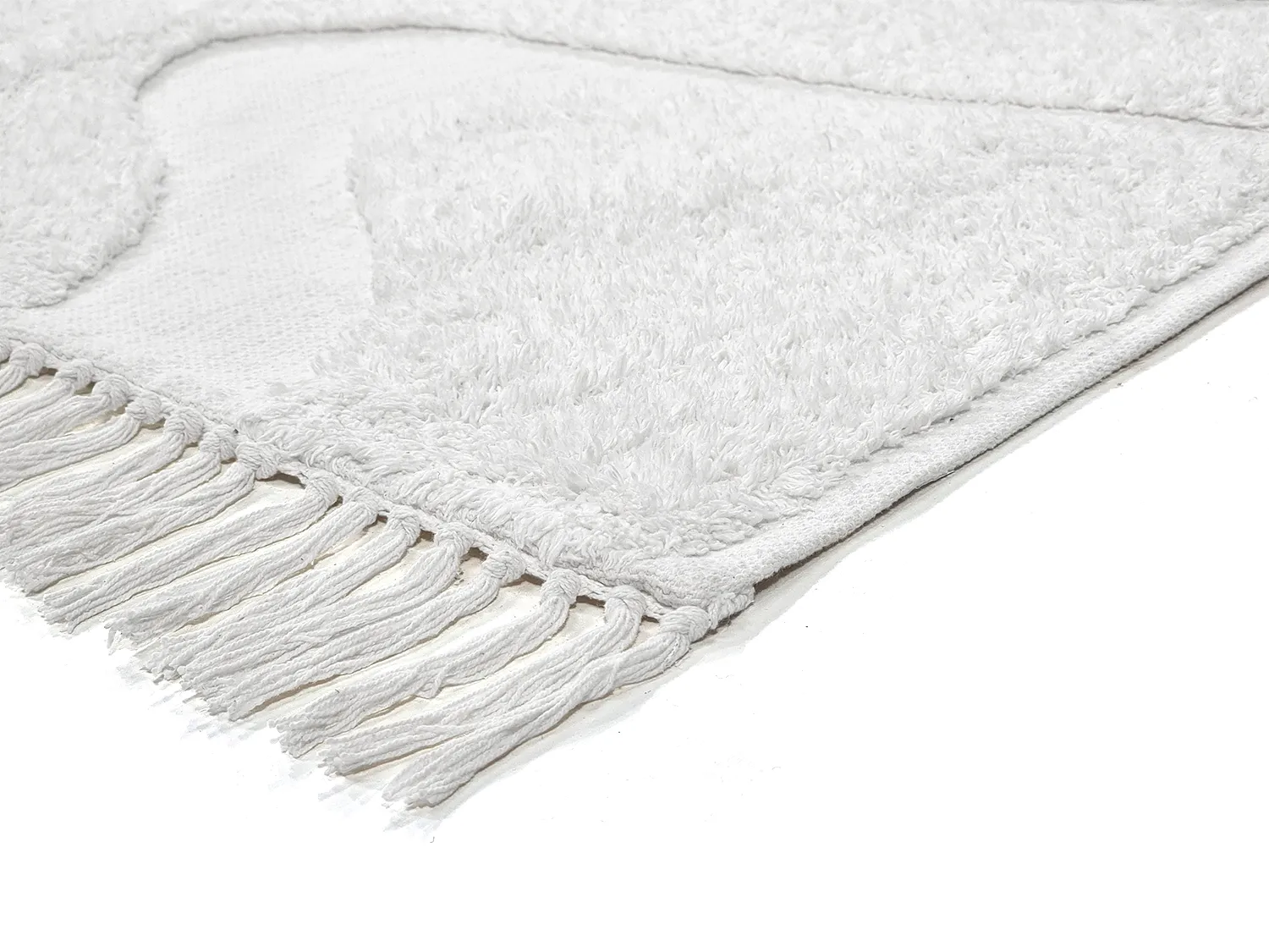 Tapis shaggy - Bonnie Natural Cotton Shaggy (blanc cassé)