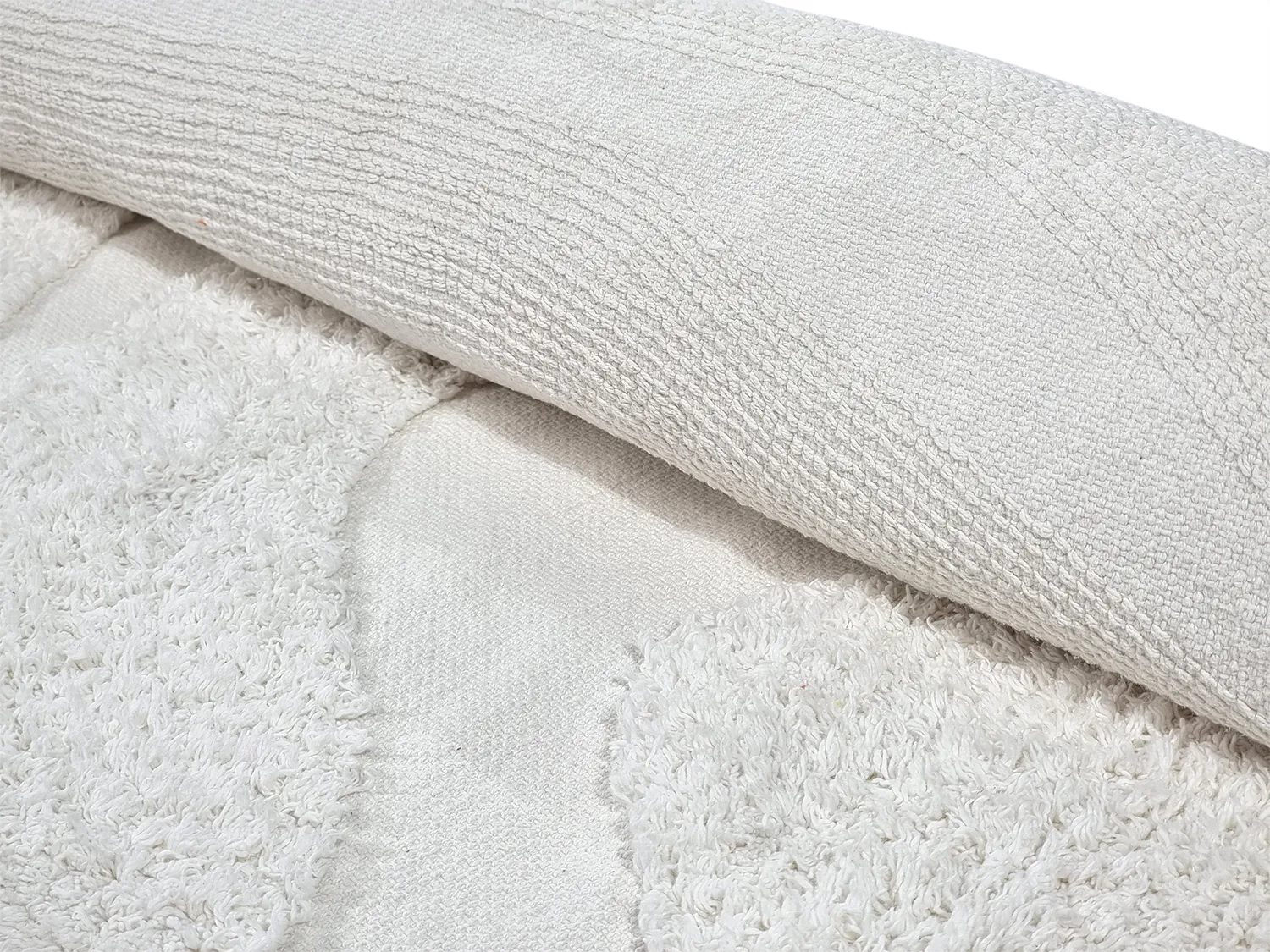 Tapis shaggy - Bonnie Natural Cotton Shaggy (blanc cassé)