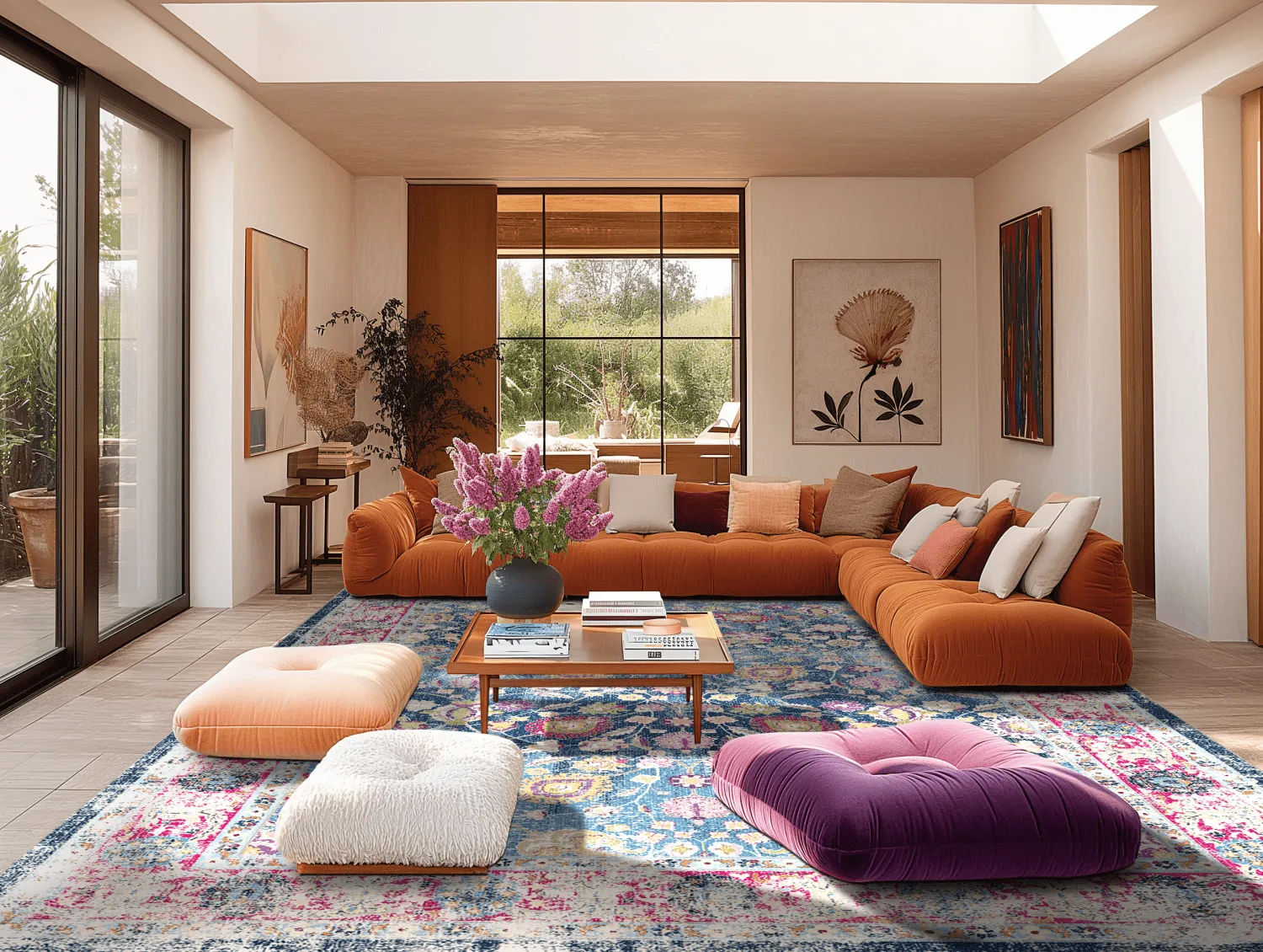 Wilton-Teppich - Bouhjar (blau/rosa/multi)