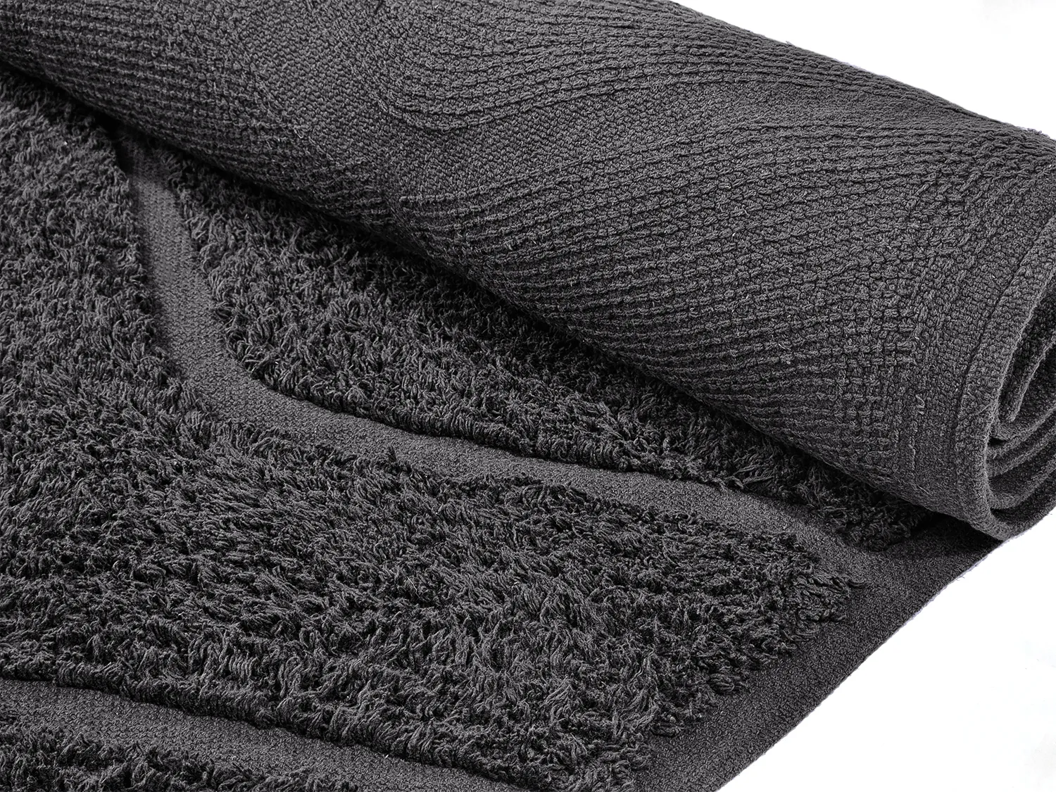 Hochflorteppiche - Brynn Natural Cotton Shaggy (schwarz)