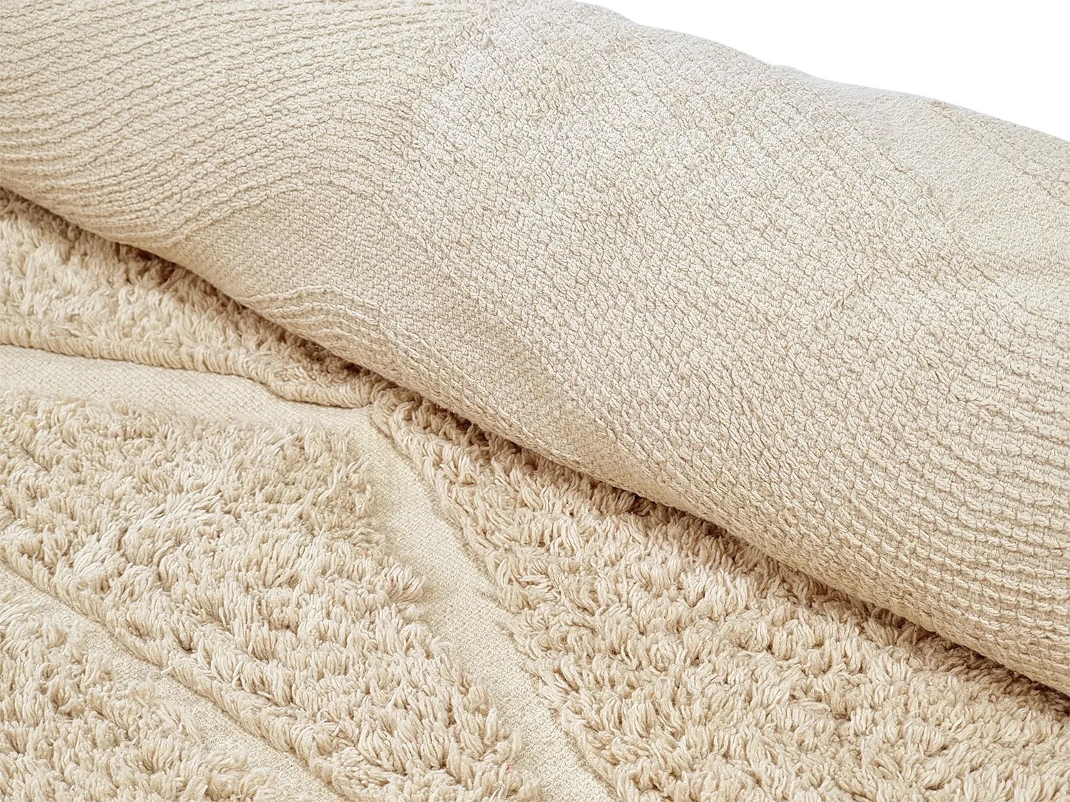 Runde Teppiche - Brynn Natural Cotton Shaggy (beige)