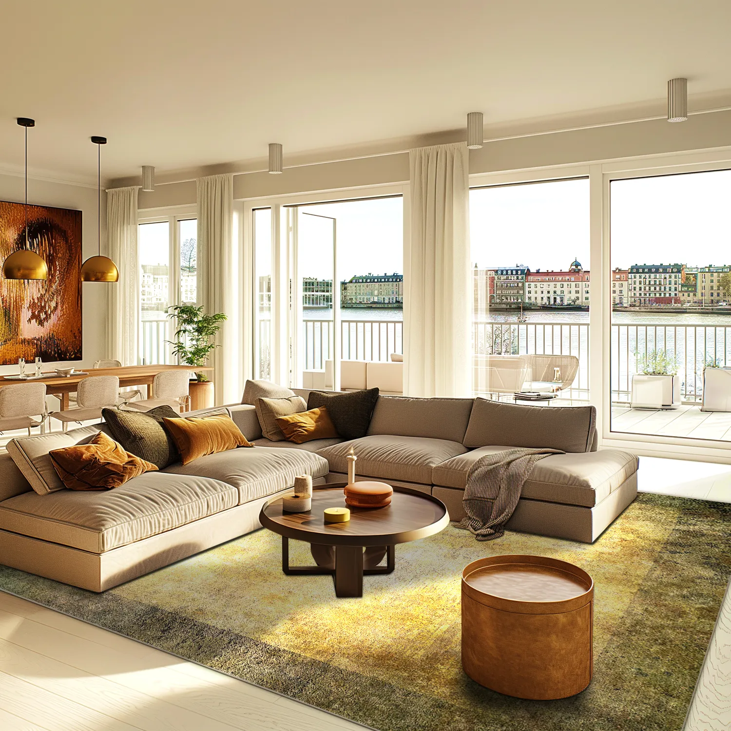 Wilton-Teppich - Campana (beige/gelb)