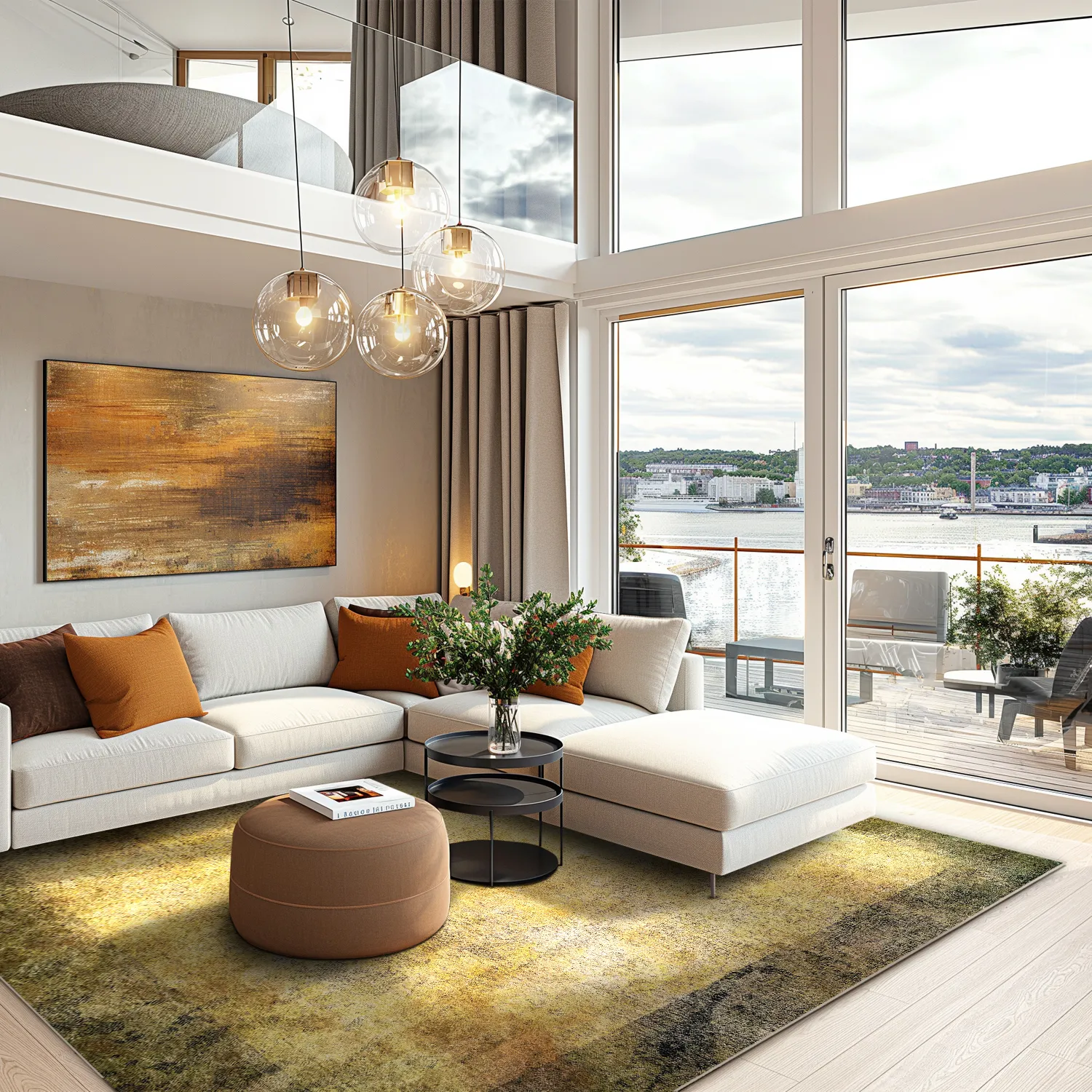 Wilton-Teppich - Campana (beige/gelb)