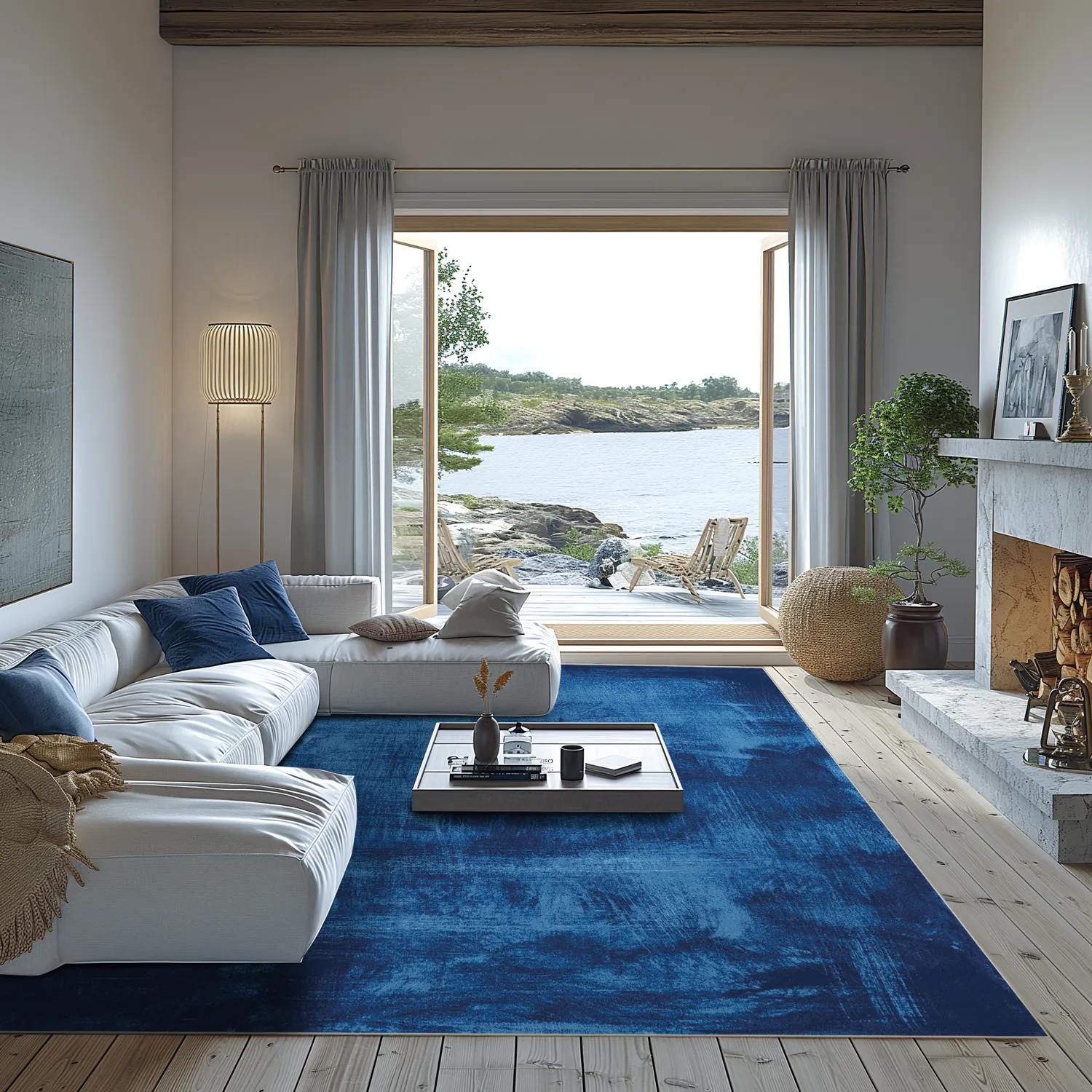 Wilton-Teppich - Campile (blau)