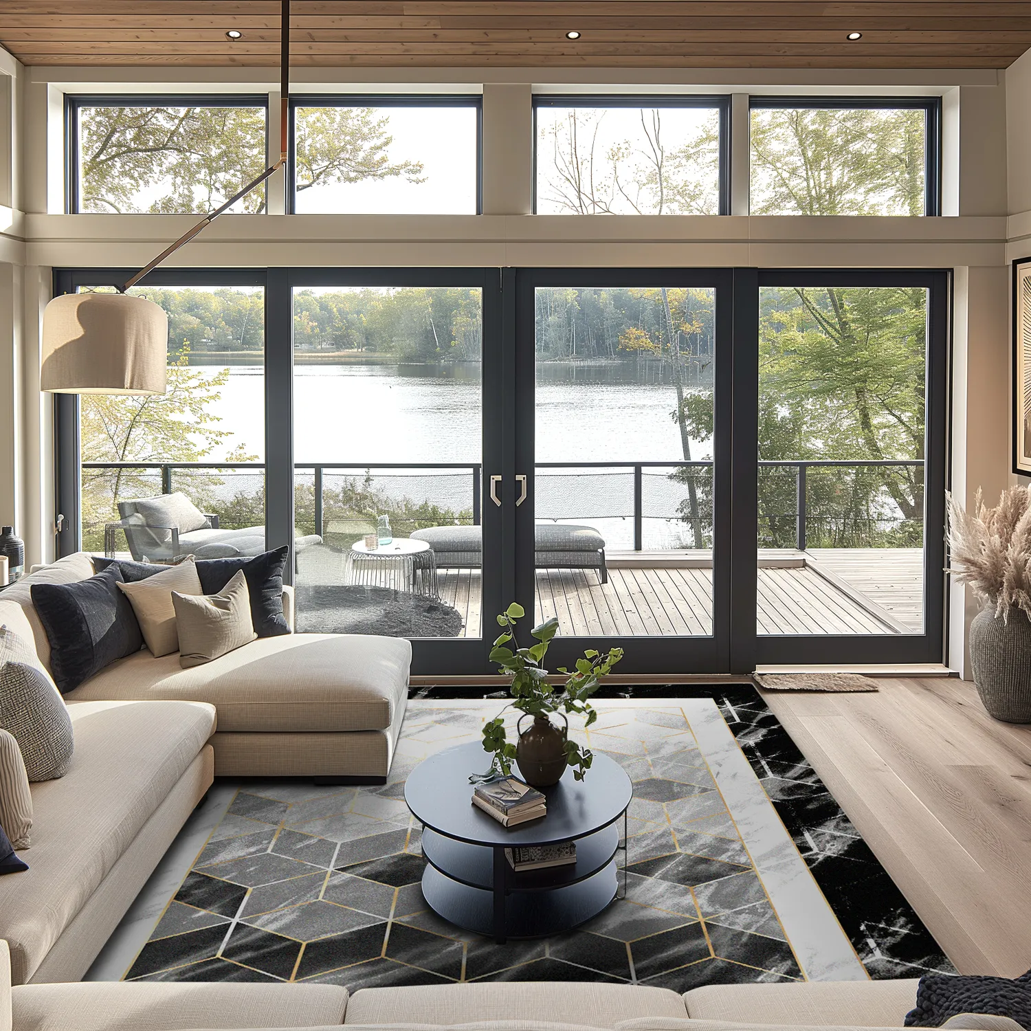 Wilton-Teppich - Castello (schwarz/weiß)