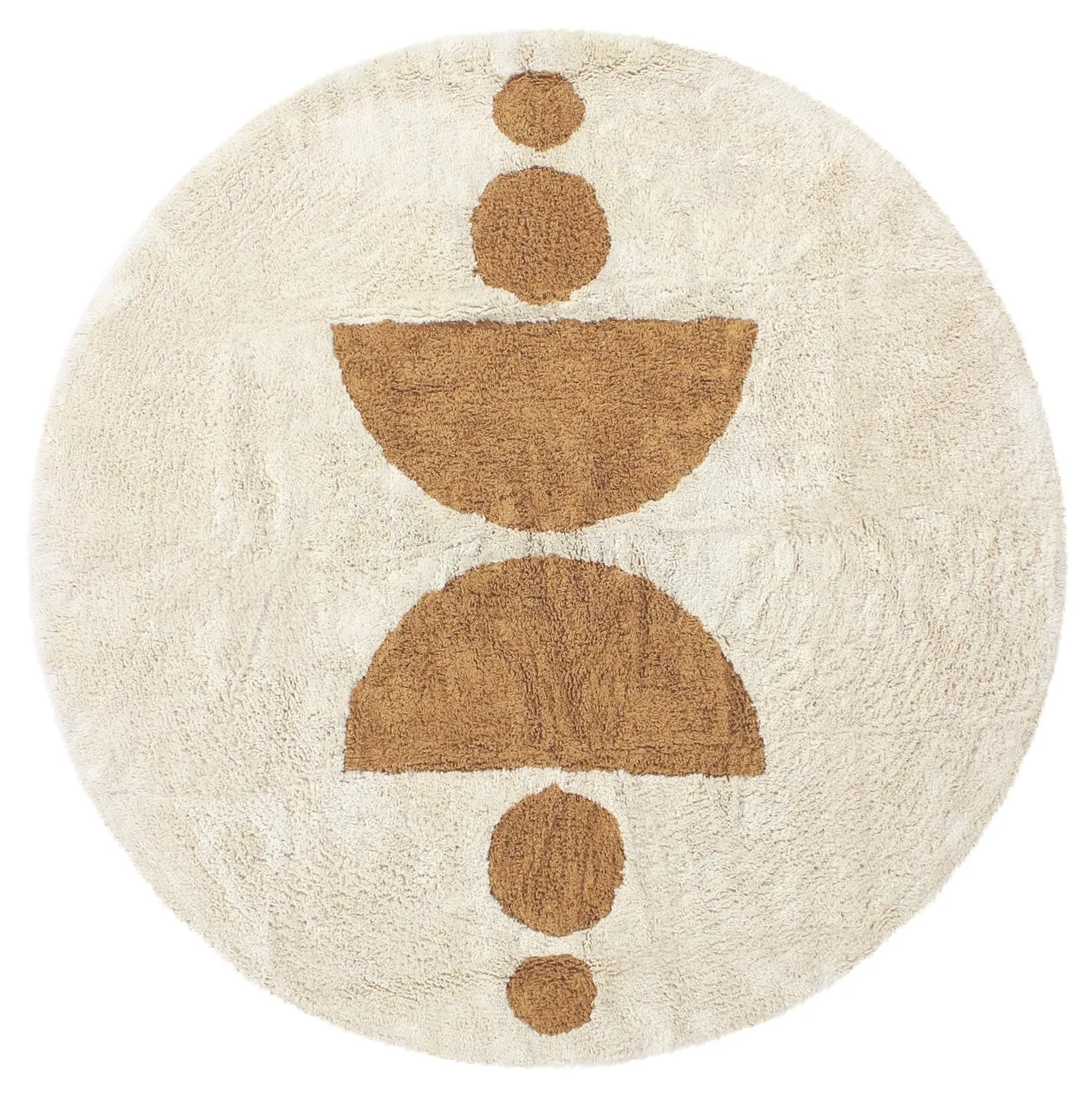 Runde Teppiche - Cervia Natural Cotton Shaggy (beige)