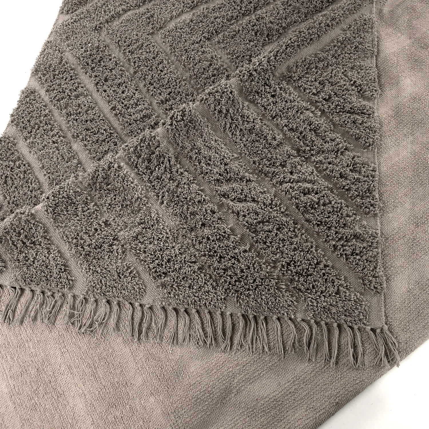 Hochflorteppiche - Conara Natural Cotton Shaggy (taupe)