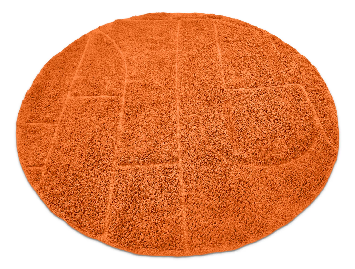 Runde Teppiche - Cremona Natural Cotton Shaggy (orange)