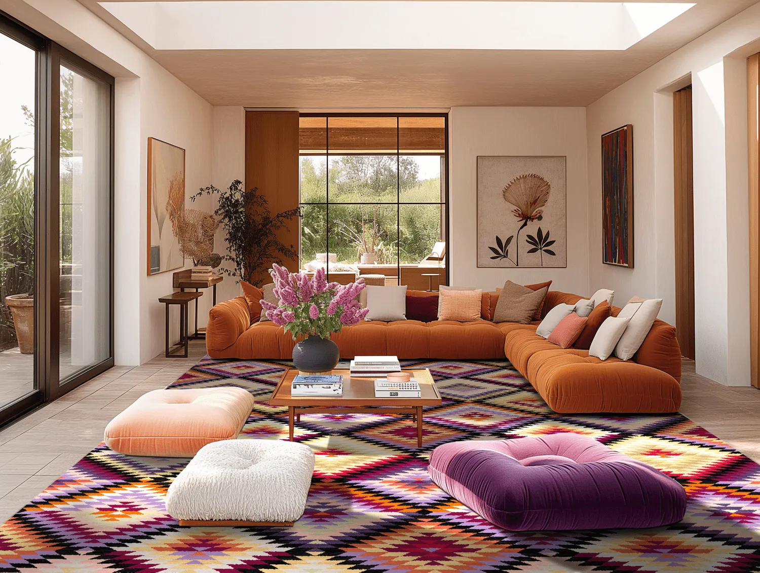 Wilton-Teppich - Deia (rosa/multi)