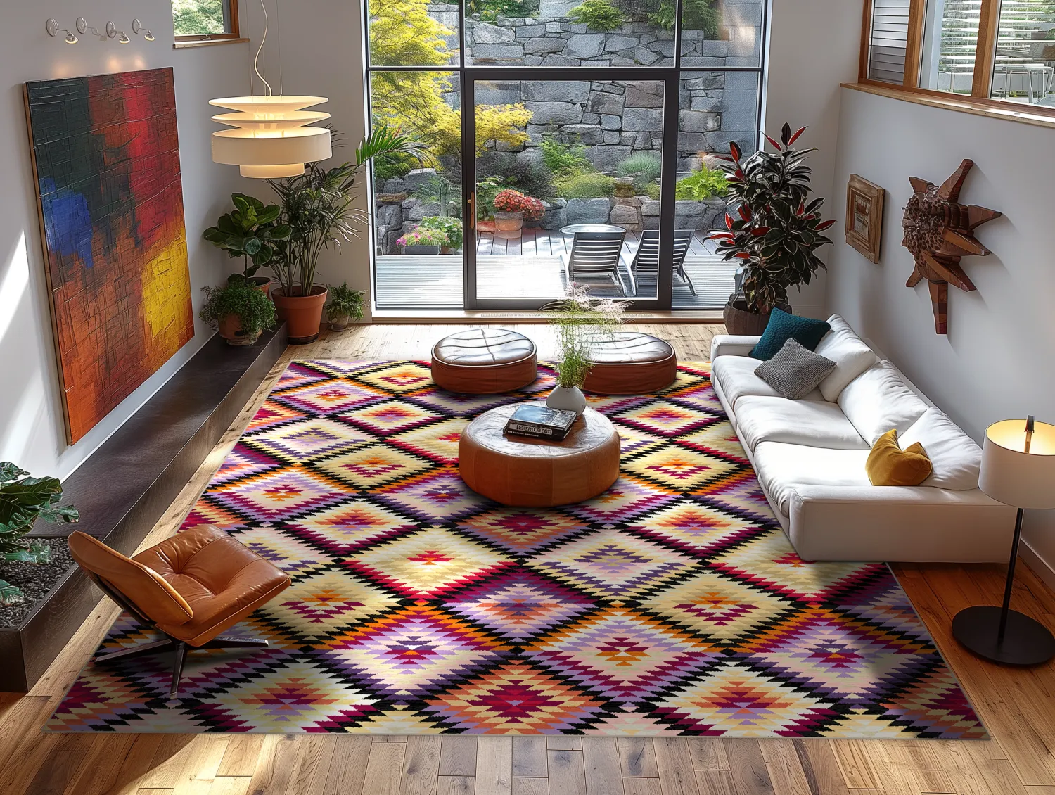 Wilton-Teppich - Deia (rosa/multi)