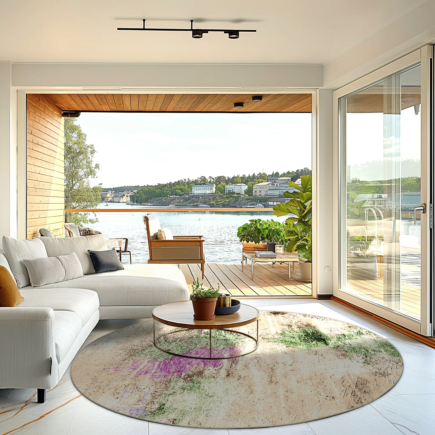 Rund Teppich - Dimos (beige/multi)