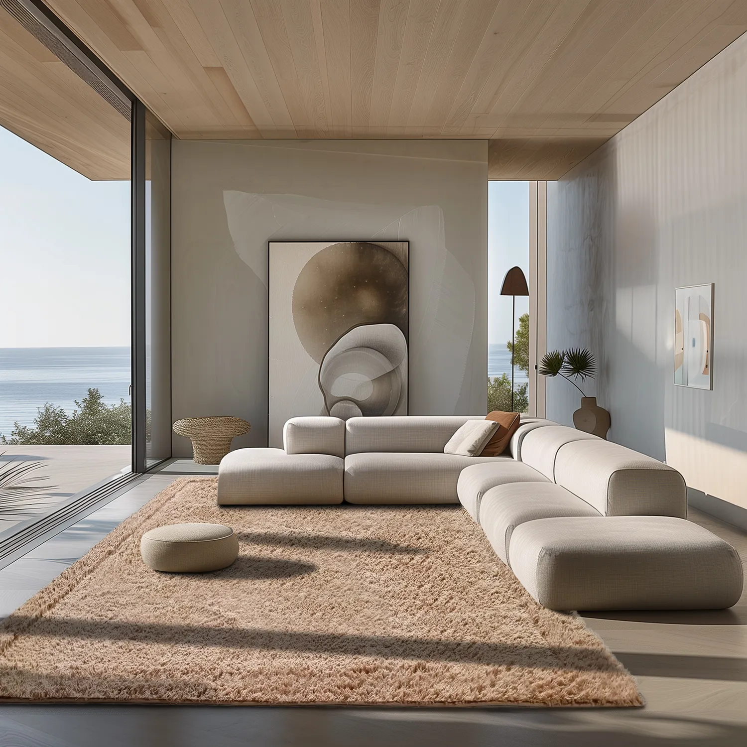 Tapis shaggy - Ebba Natural Cotton Shaggy (marron)