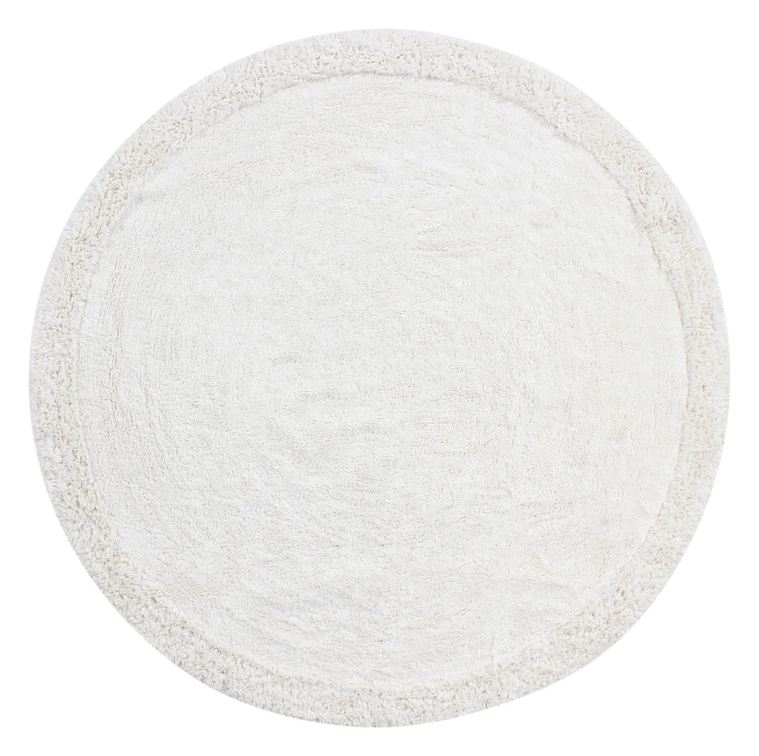 Runde Teppiche - Ebba Natural Cotton Shaggy (offwhite)