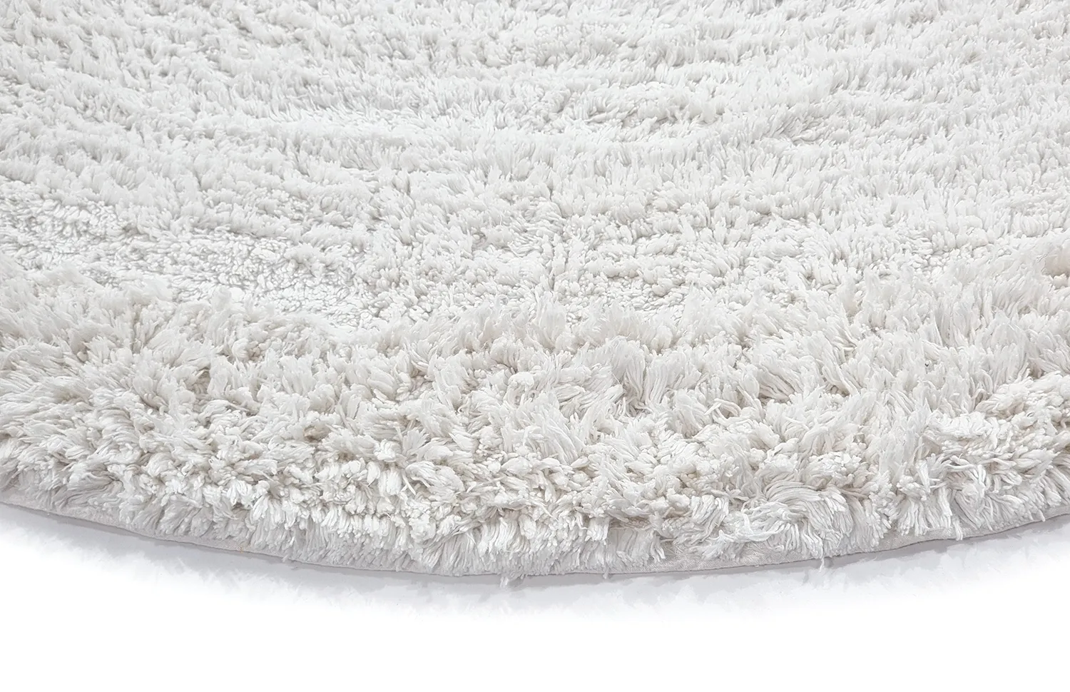 Runde Teppiche - Ebba Natural Cotton Shaggy (offwhite)