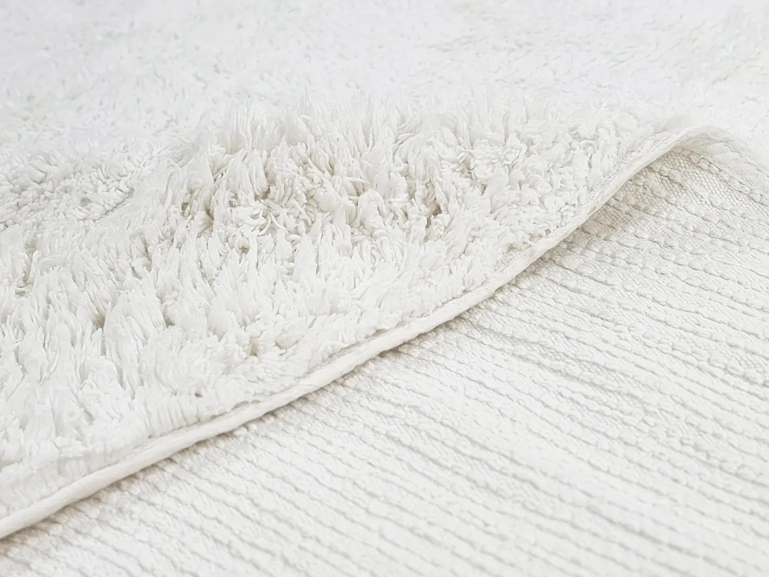Runde Teppiche - Ebba Natural Cotton Shaggy (offwhite)