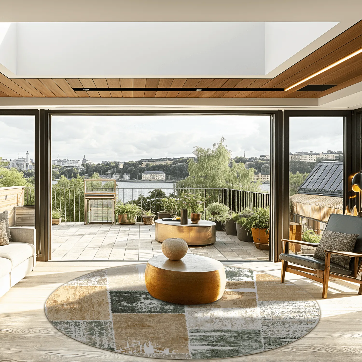 Rund Teppich - Ephesus (grün)