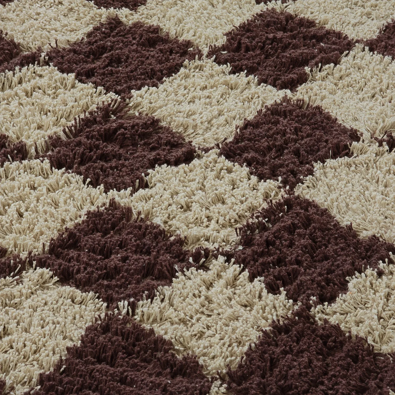 Runde Teppiche - Elsey Natural Cotton Shaggy (beige/braun)