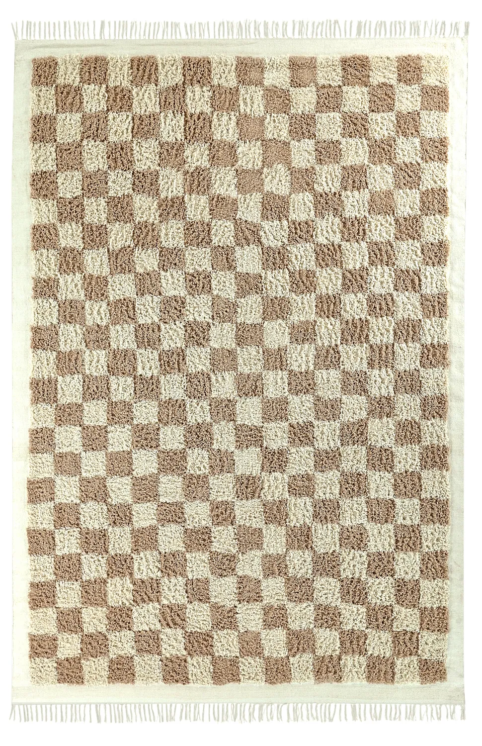 Tapis à poils longs - Elsey Natural Cotton Shaggy (crème/sable)